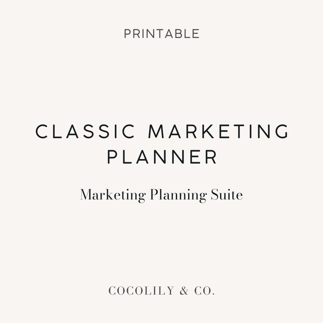 Classic Marketing Planner | Printable