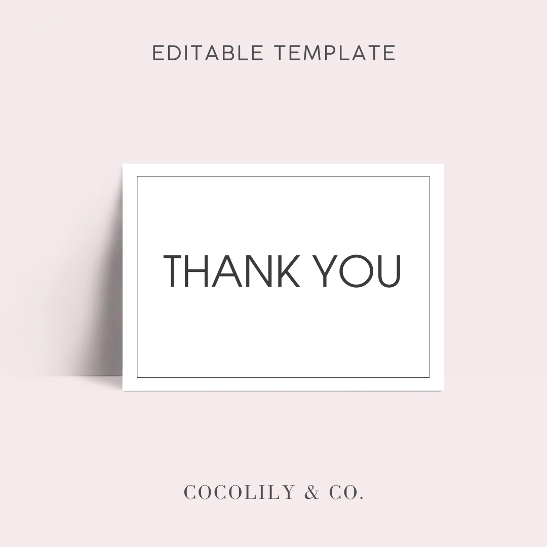 From The Desk Thank You Card