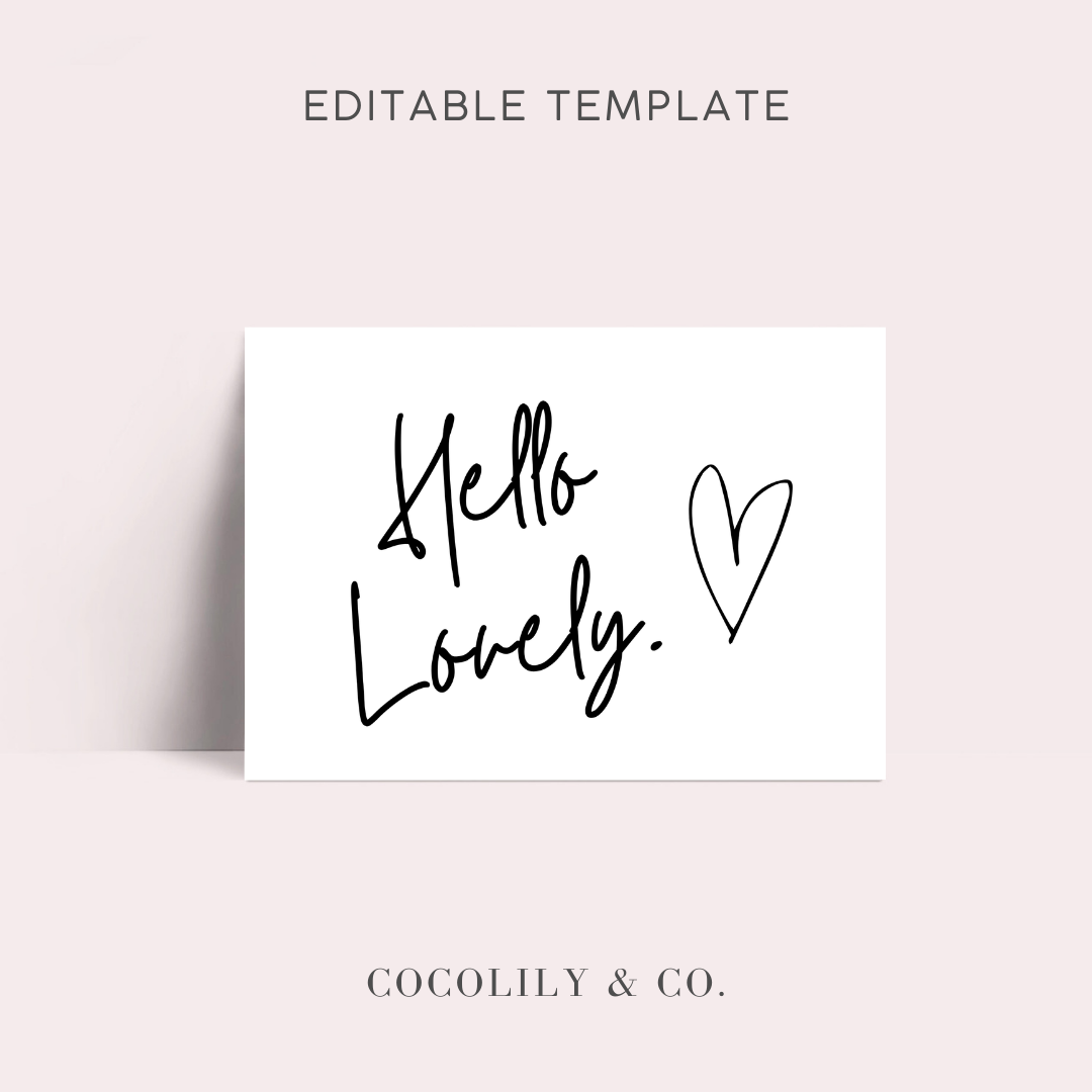 Hello Lovely Thank You Card