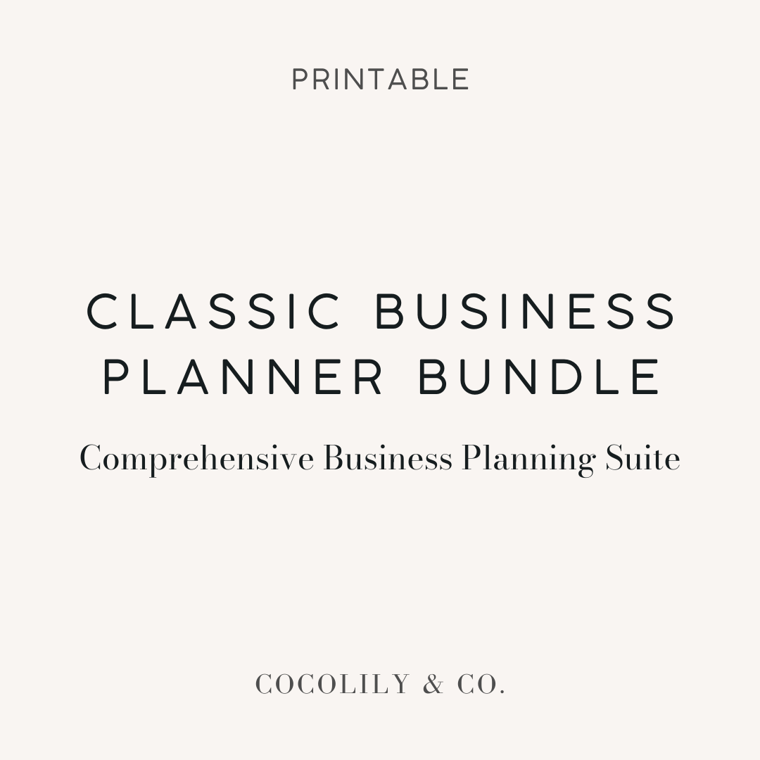 Classic Business Planner Bundle | Printable