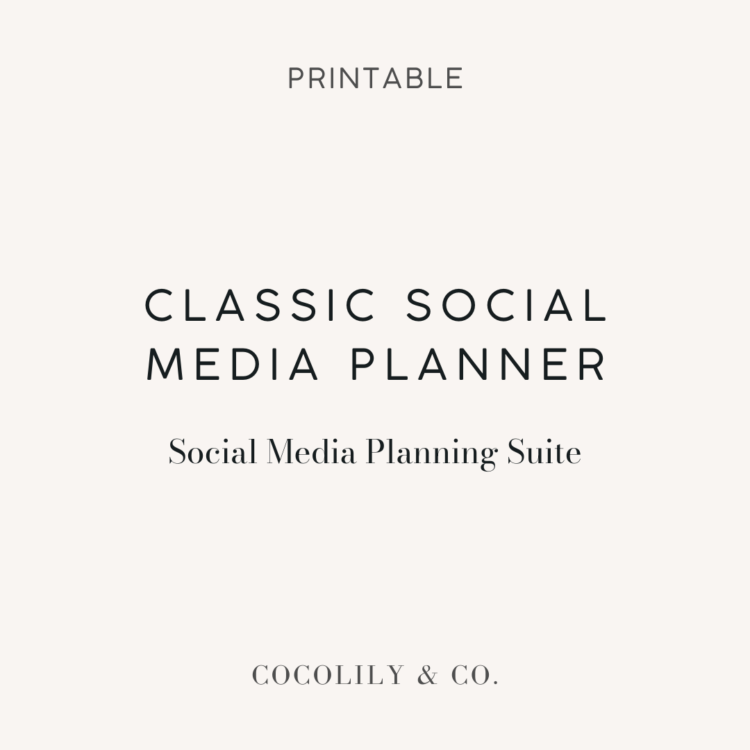 Social Media Planner | Printable