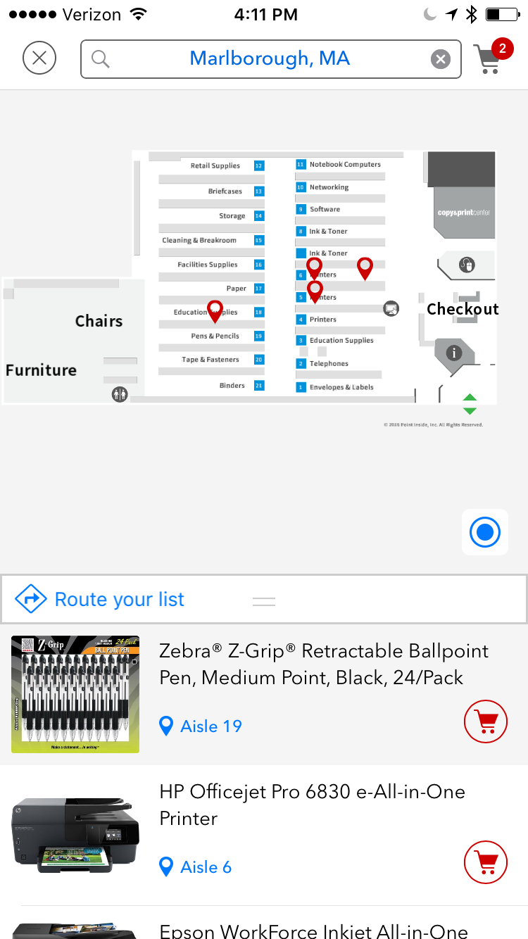 Staples - In-store product locator (web)