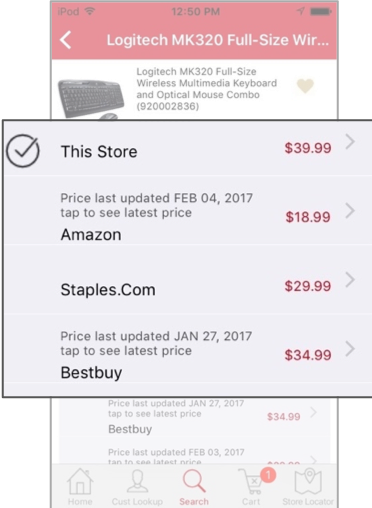 Staples Price Compare tool (iOS)