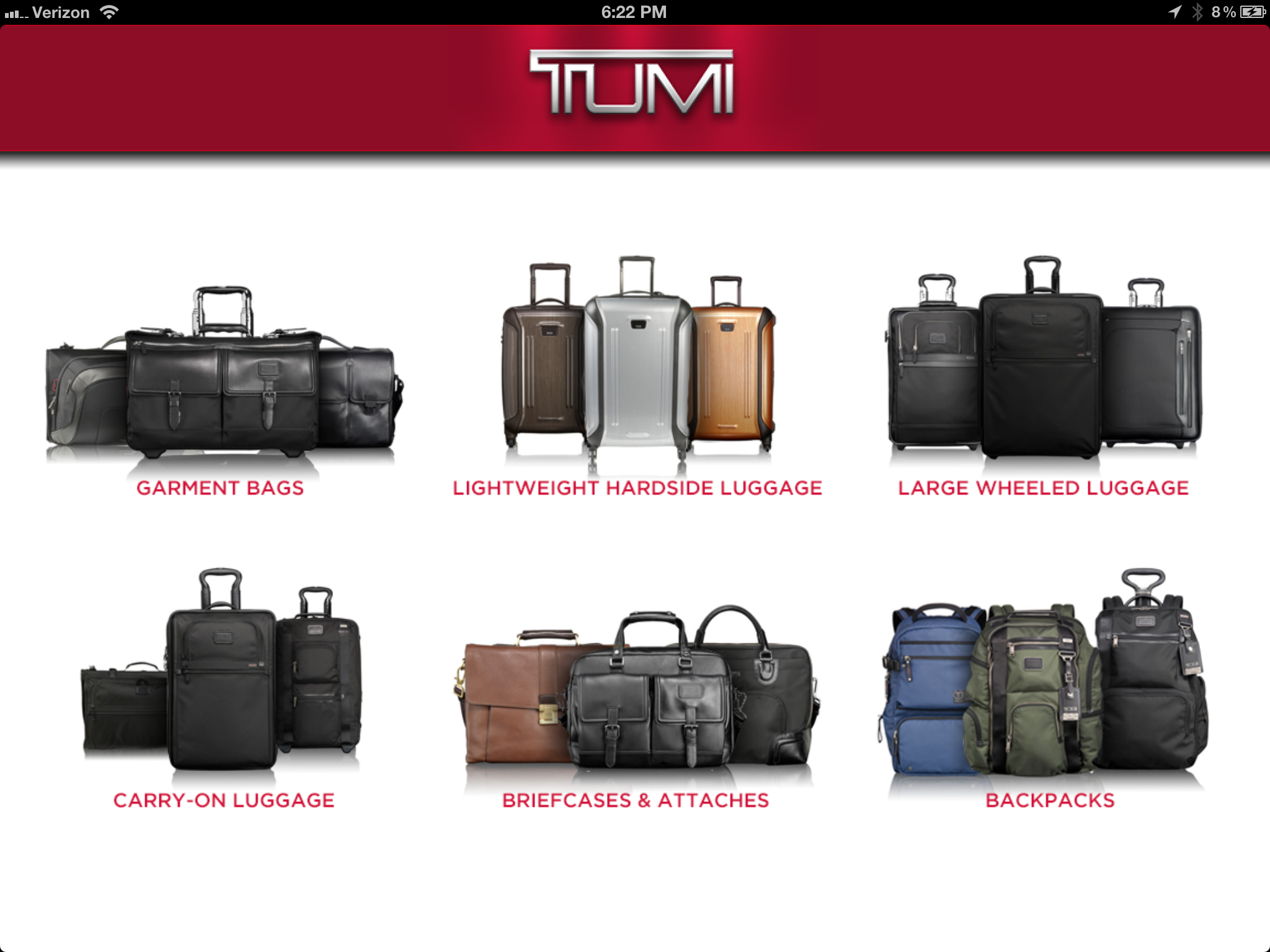 Tumi Luggage Selector (iOS)