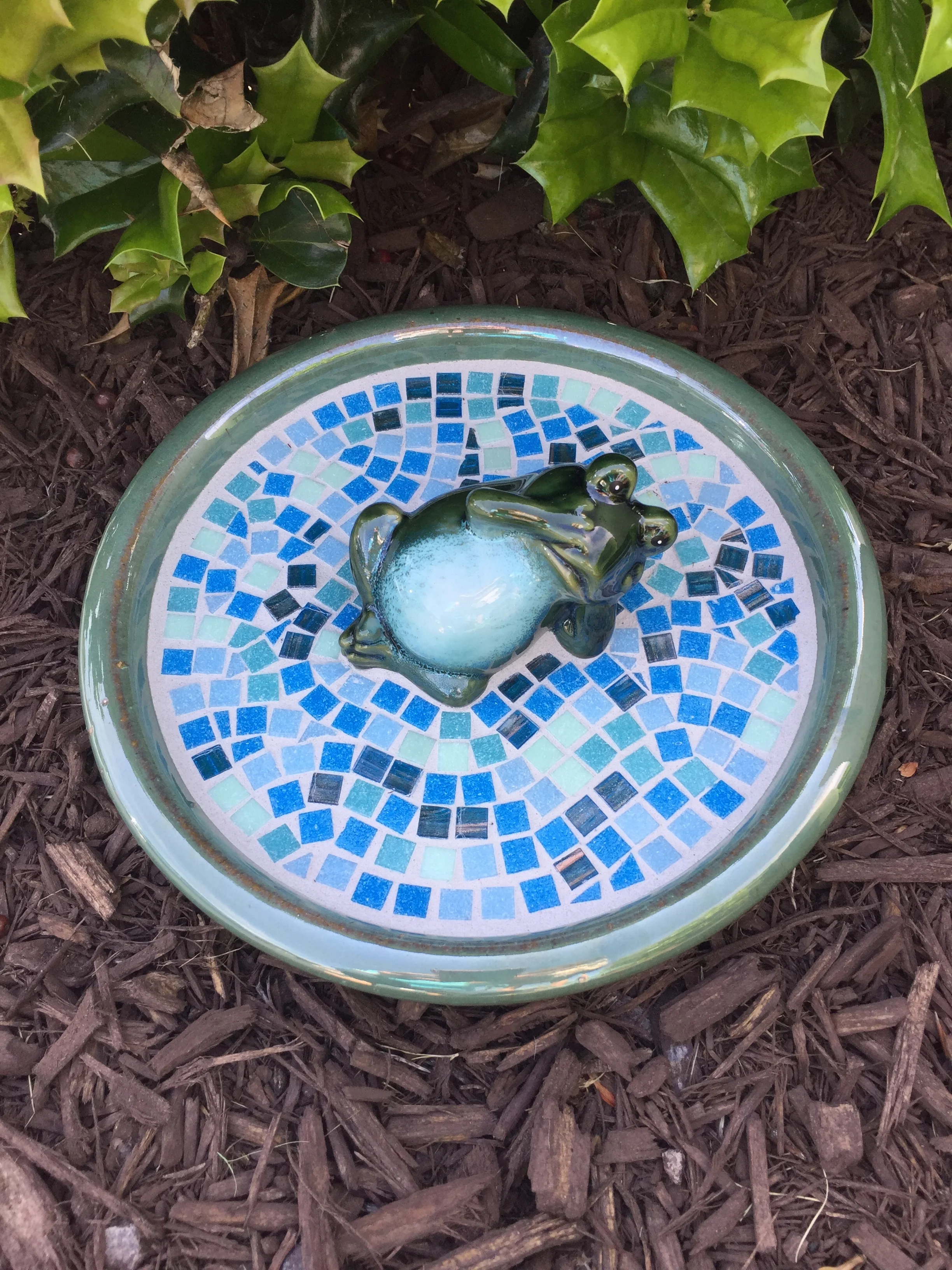 Saturday, March 17 at 9:30 AM - 2:30 PM Mosaic Froggie Birdbath Class · Hosted by Artfully Yours Studio 1303 Jamestown Rd, Williamsburg, Virginia 23185 and Tinted Hues