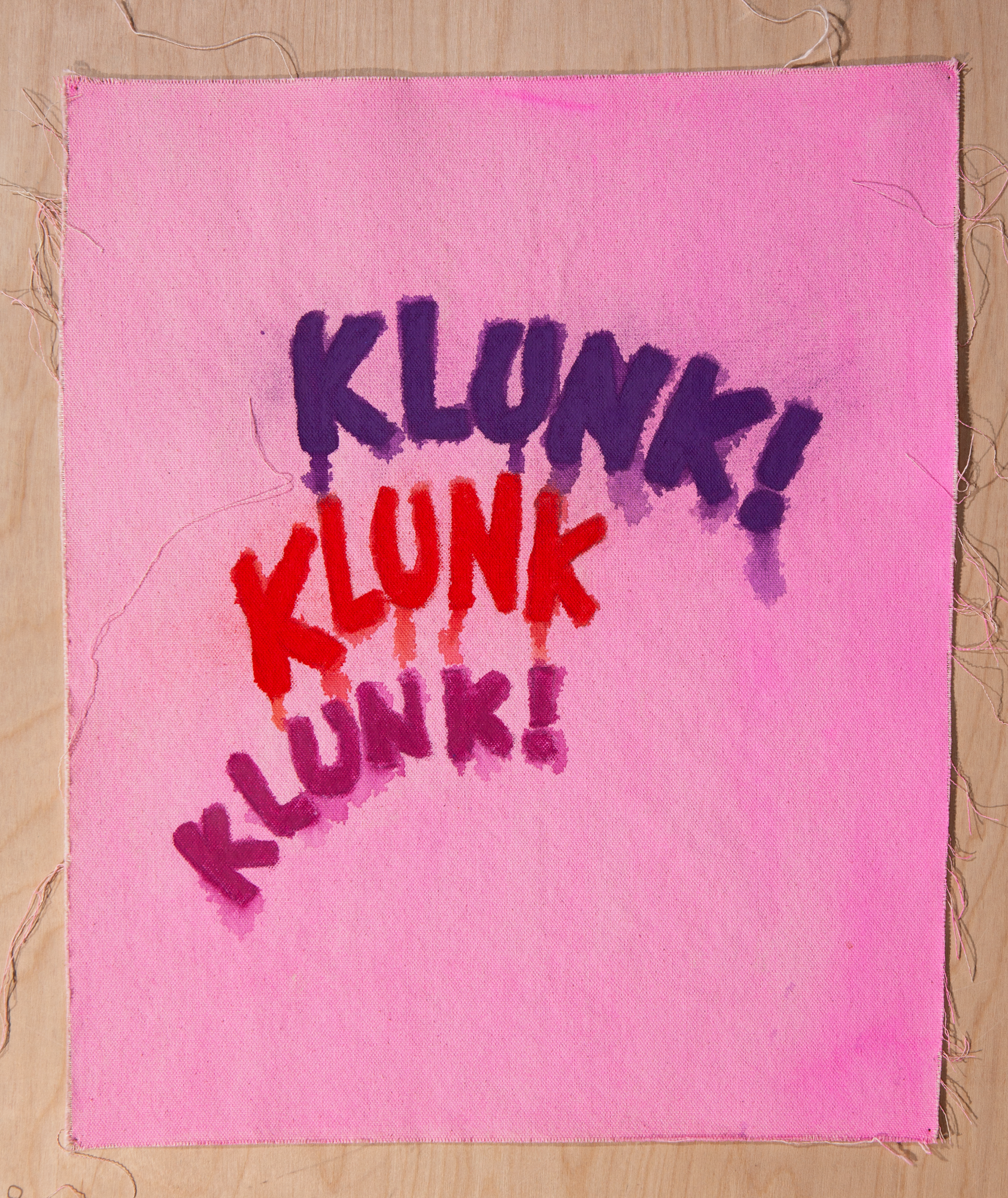 KLUNK 11, 2024, watercolor on canvas, 17 x 14 inches - AVAILABLE (DM for details)