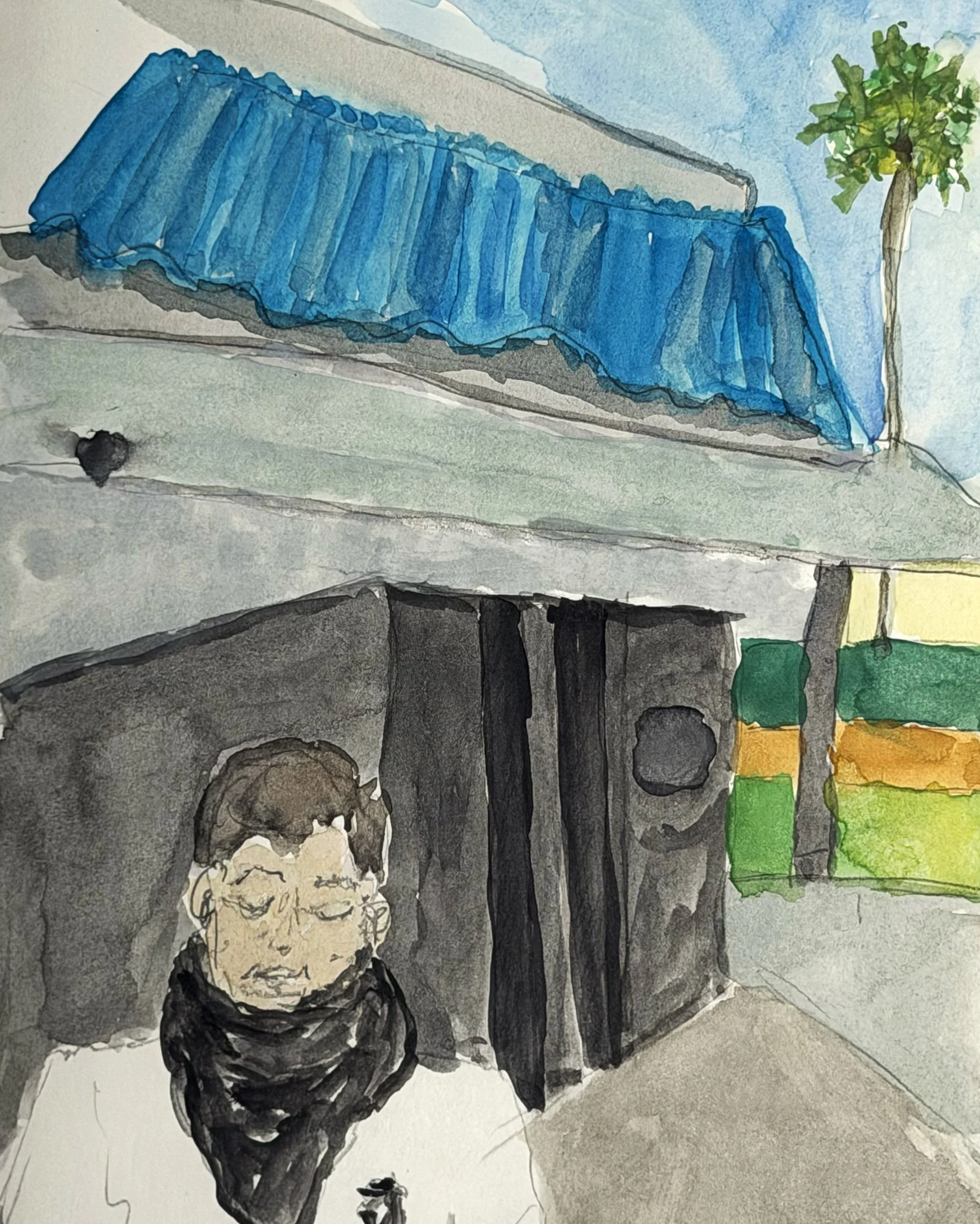 Paul (sketchbook), 2025, watercolor on paper, 8 x 5.25 inches