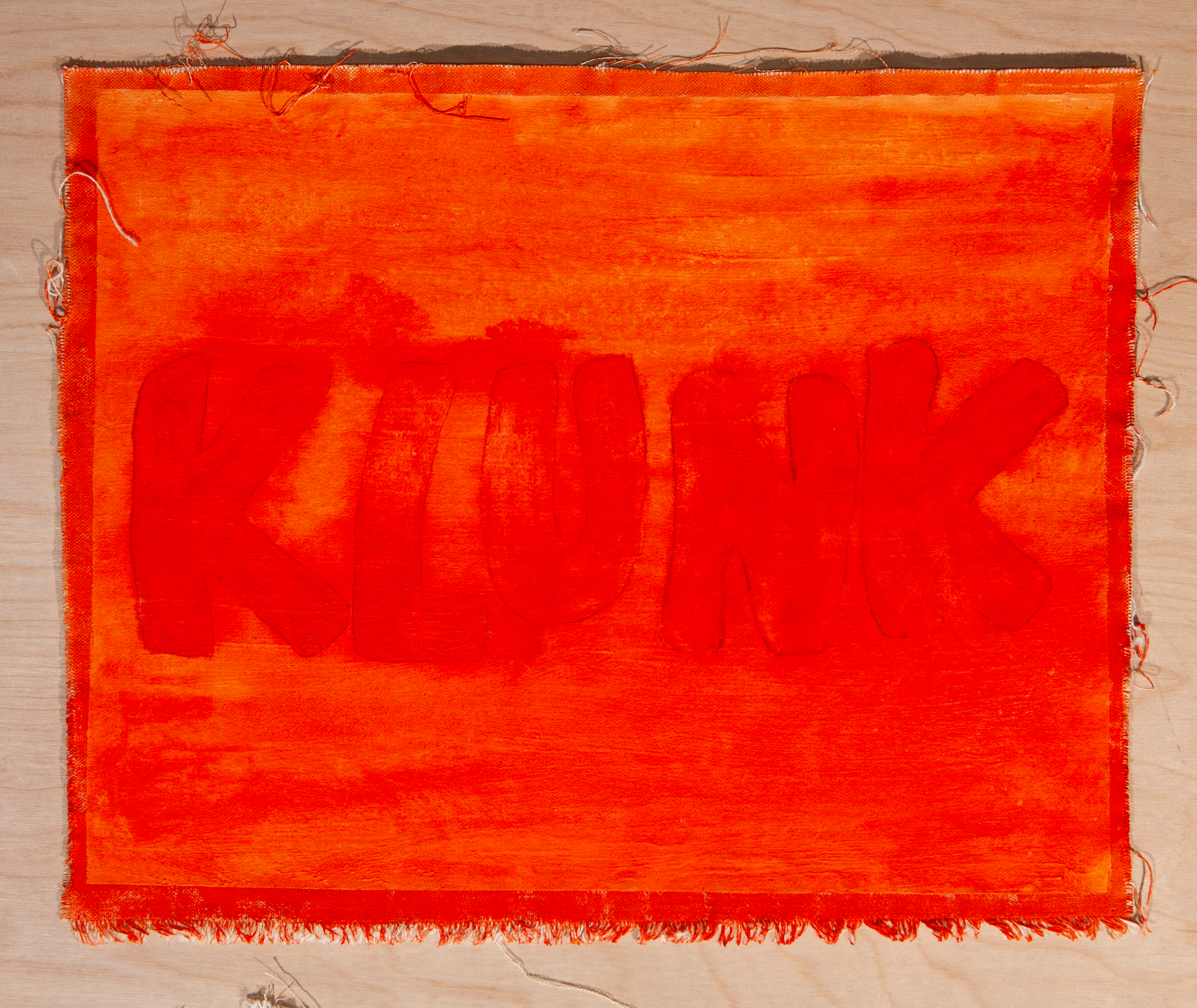 KLUNK 07, 2024, watercolor on canvas, 14 x 17 inches - AVAILABLE (DM for details)