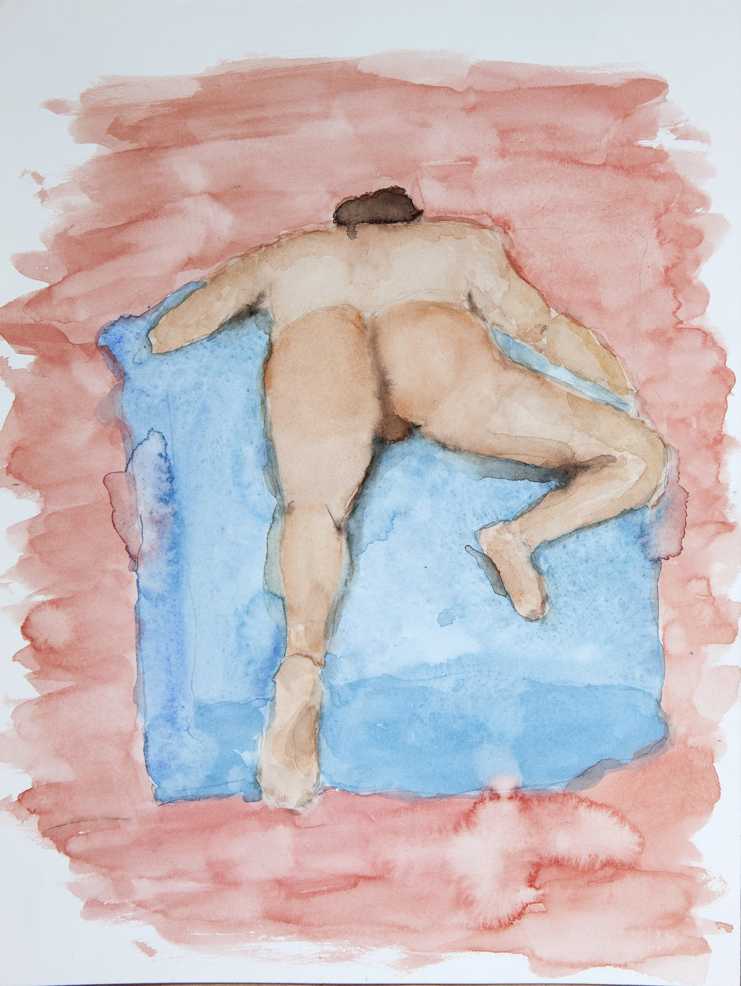 Ass Up, 2025, watercolor on paper, 14 x 10 inches - AVAILABLE (DM for info)