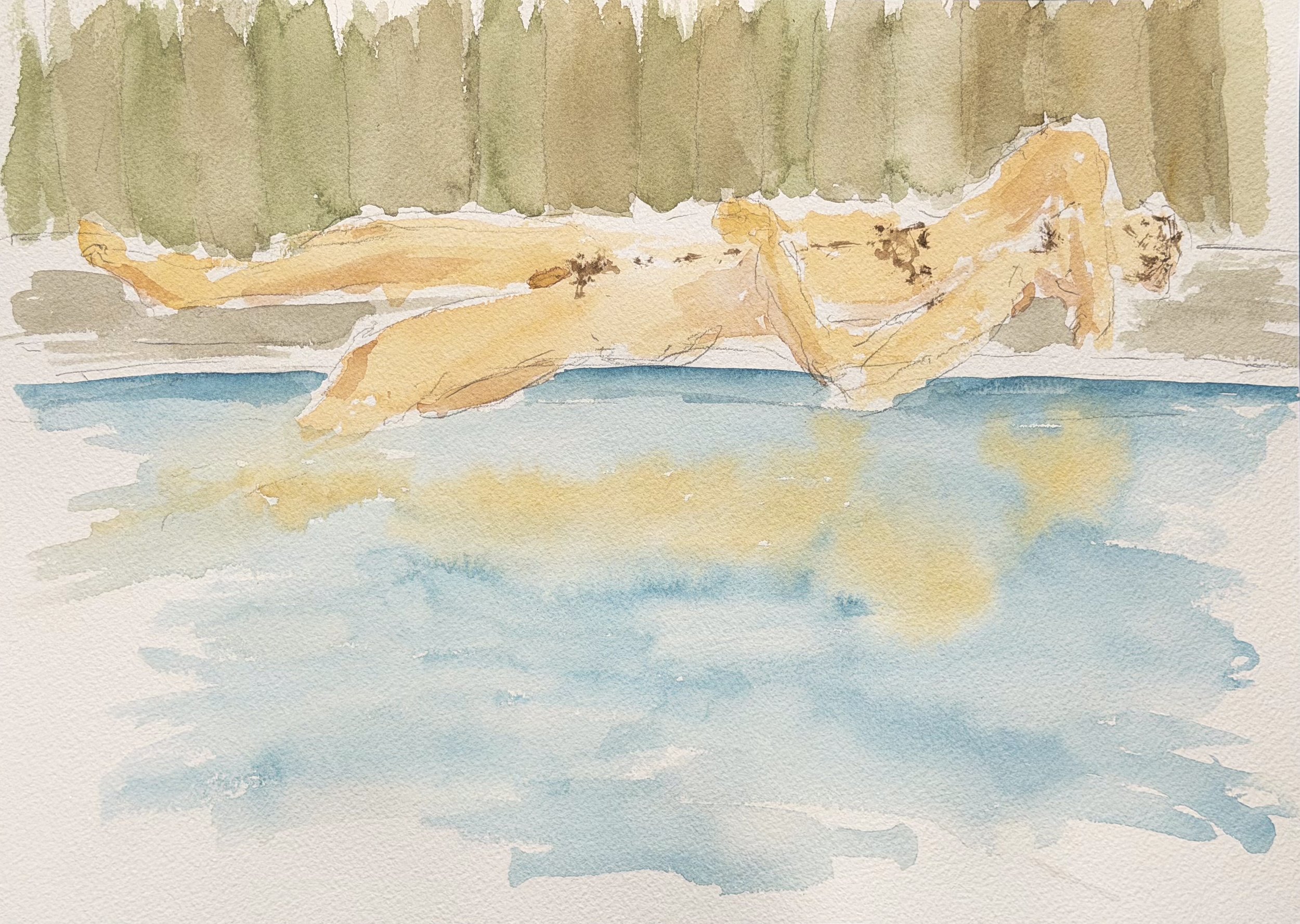 Matt 01, 2026, watercolor & pencil on paper, 10 x 14 inches