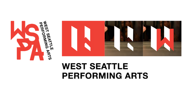Brand identity guide showing primary and simplified logo, plus accompanying title type.