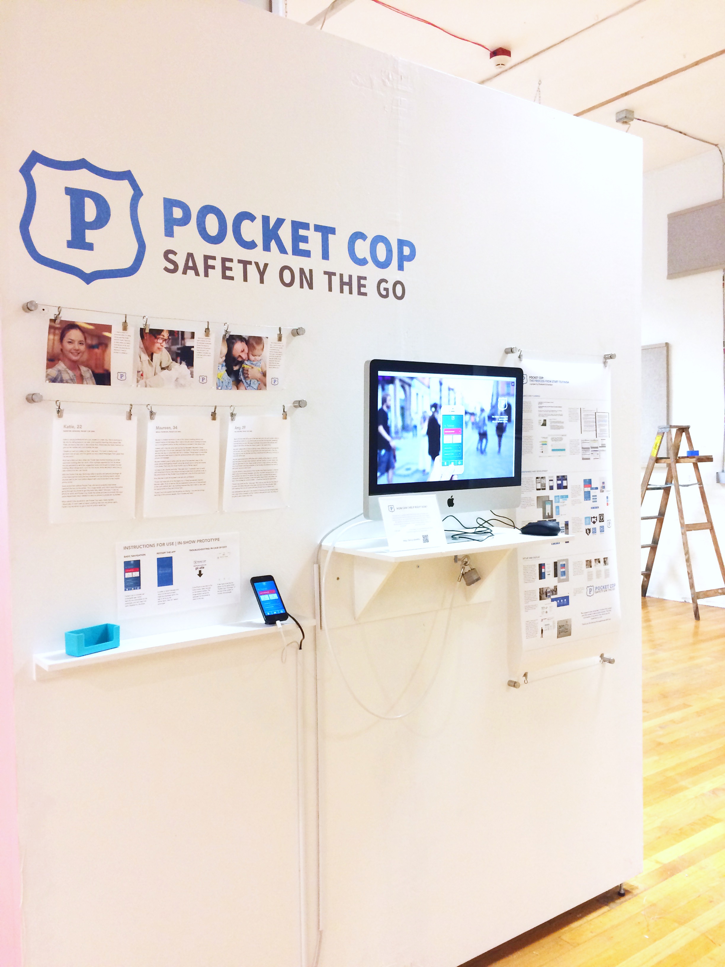 Display setup for the exhibition space