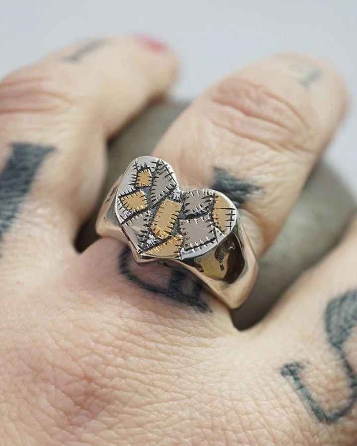 Find this one of a kind banger tattered heart ring @loveandluxe. They have an amazing selection of top international jewelry artists making very cool and edgy handmade bling. It is an honour to even be in the walls of the store. If you are in San Fra