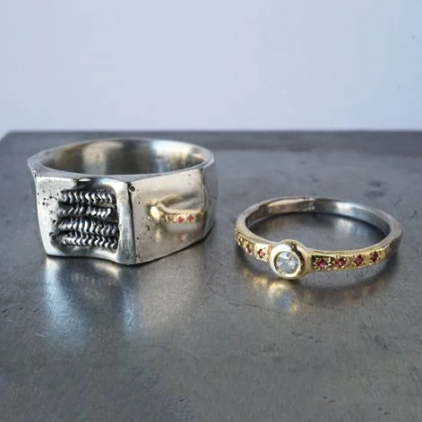 Silver and Gold Wedding Rings
