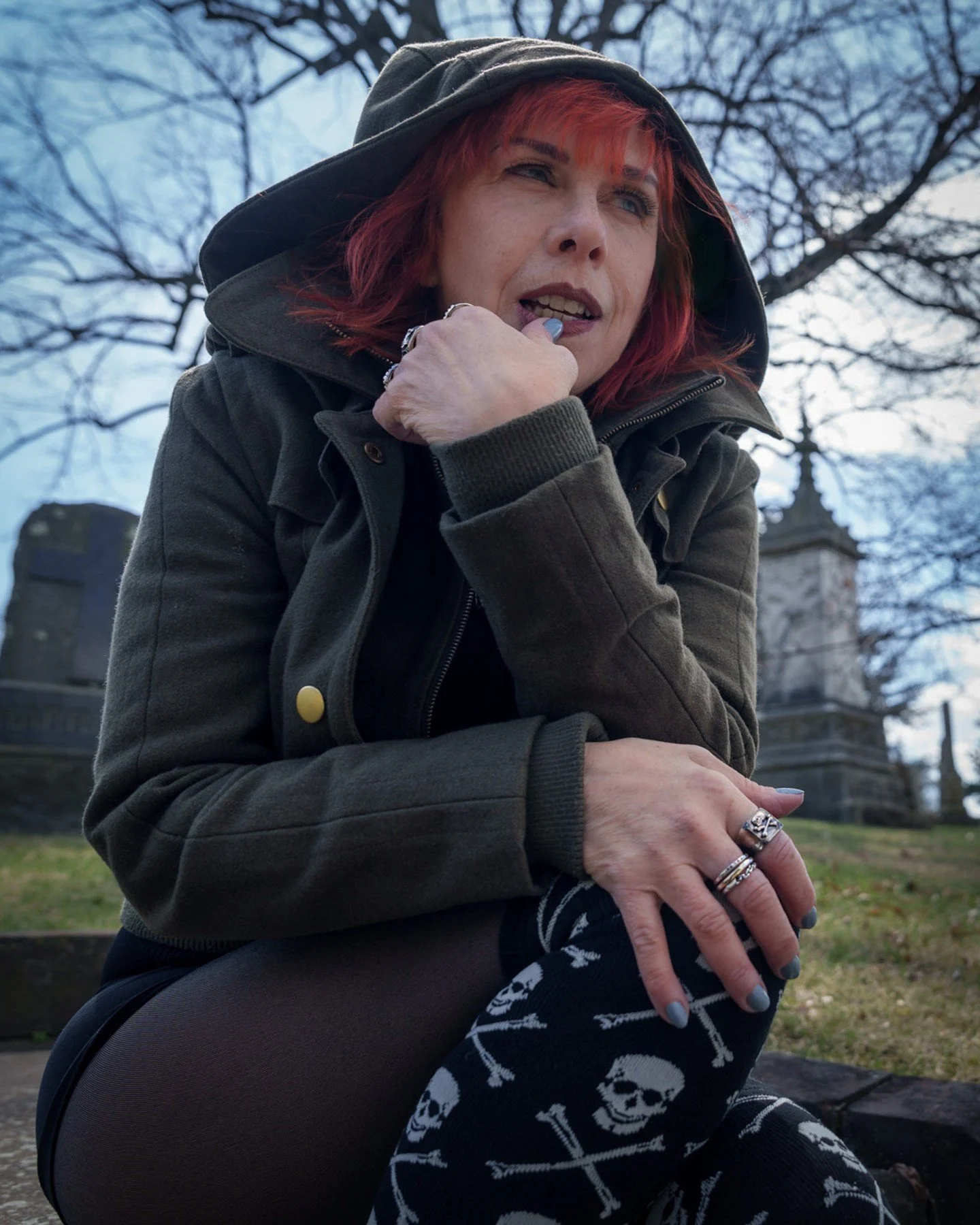 Did a photo  shoot in New York with the loveliest @dj_sindi_halfrats modelling my Grey Friars Memento Mori Collection. A collaboration years in the making, with its seeds going back much further. So awesome to work with such a fantastic human! Thank 