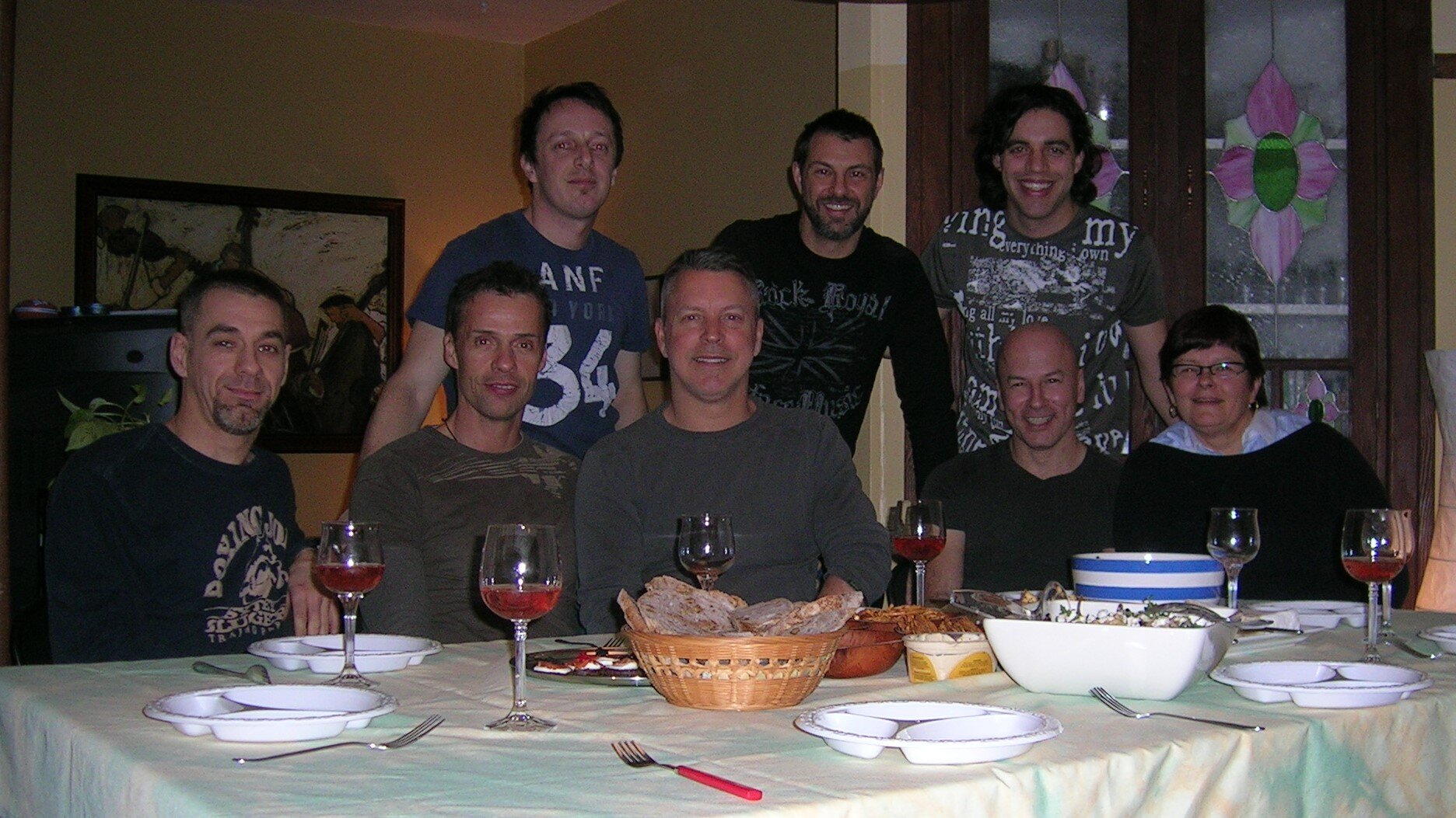 2008 - (en haut) Marc, Don et Damian / (en bas) Mario Bé, Guy, Mario P., Mario B. et Colette