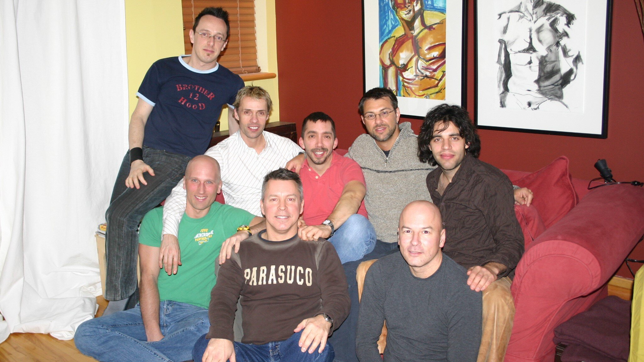 2005 - (en haut) Marc, Guy, Daniel, Don et Damian / (en bas) Serge, Mario P. et Mario B.