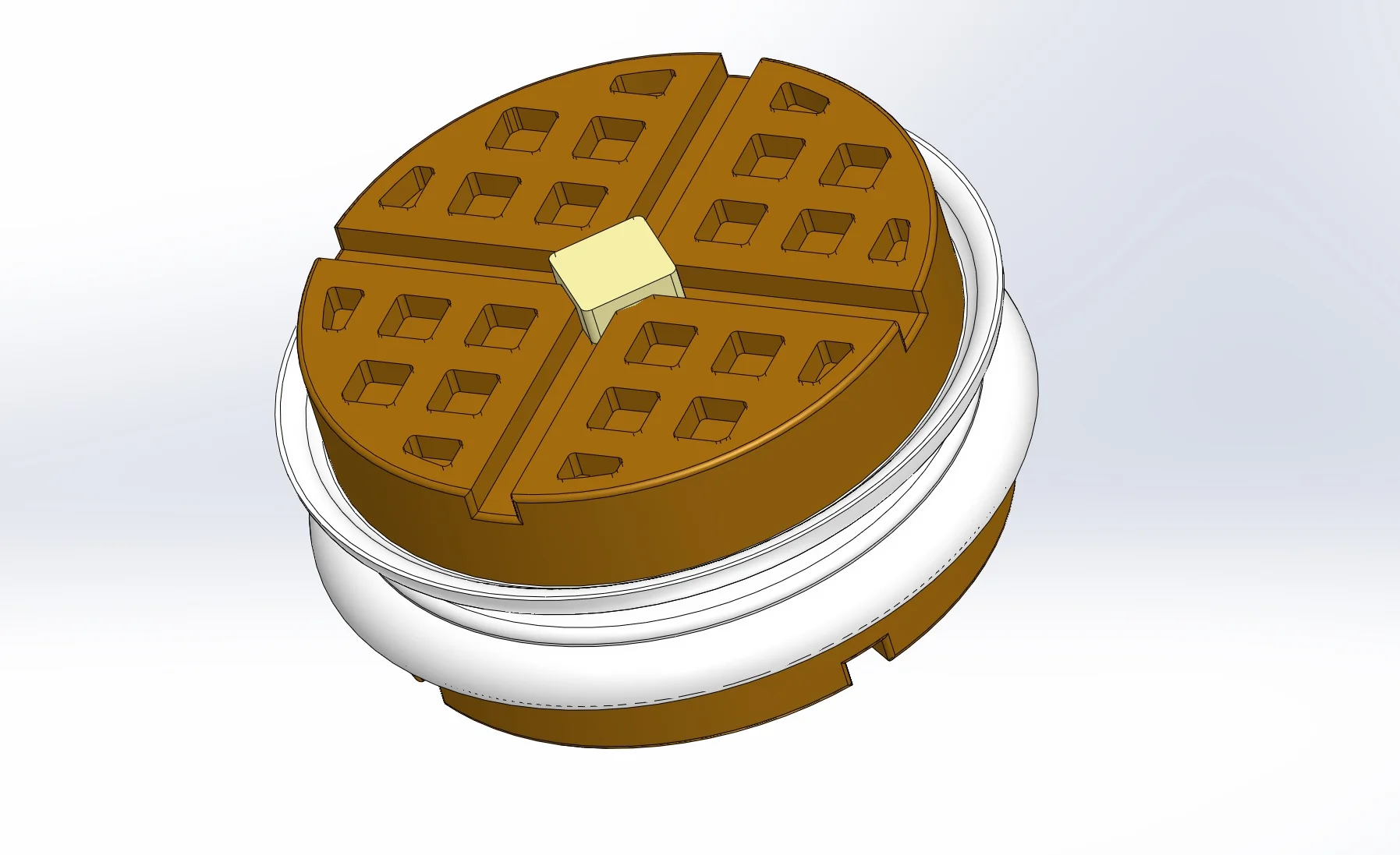 Solidworks model of the assembled yo-yo. 