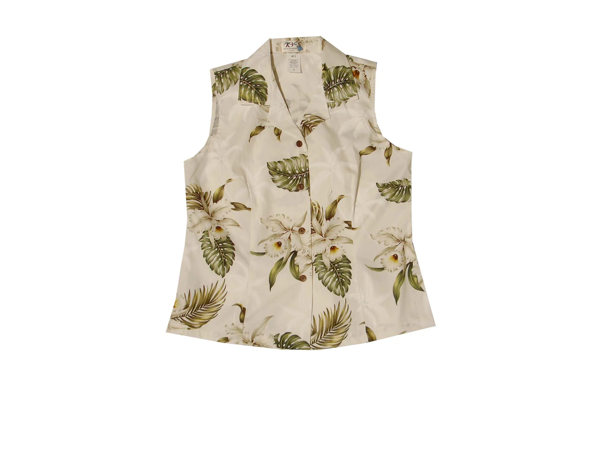LAT-413W-Cotton Sleeveless Aloha Blouse Classic Orchid
