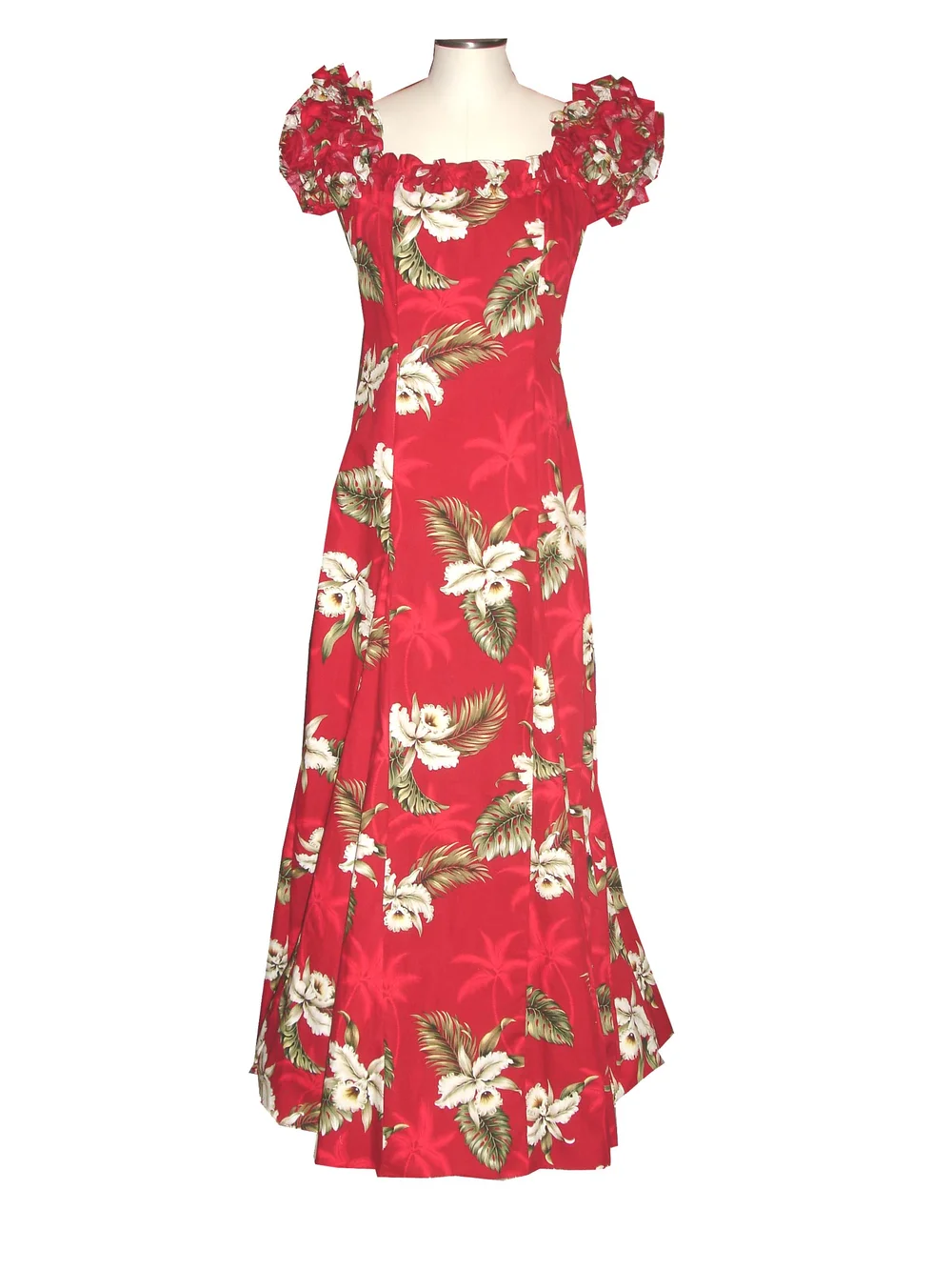 white christmas dresses White Ginger Maxi Long Cocktail Hawaiian Dress Jade / S main image 1