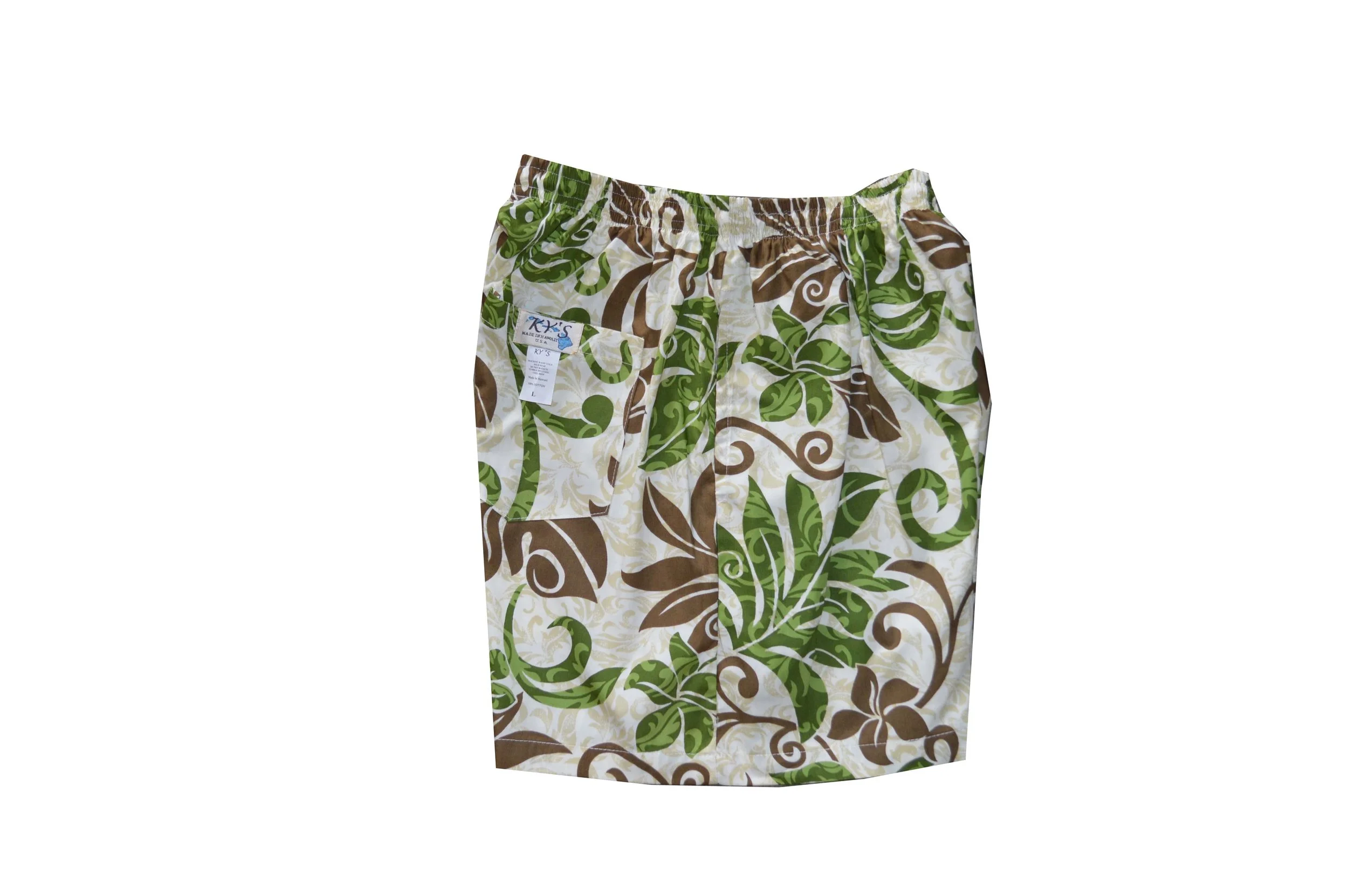 SH-476G -Walking Shorts Men Hawaiian Print