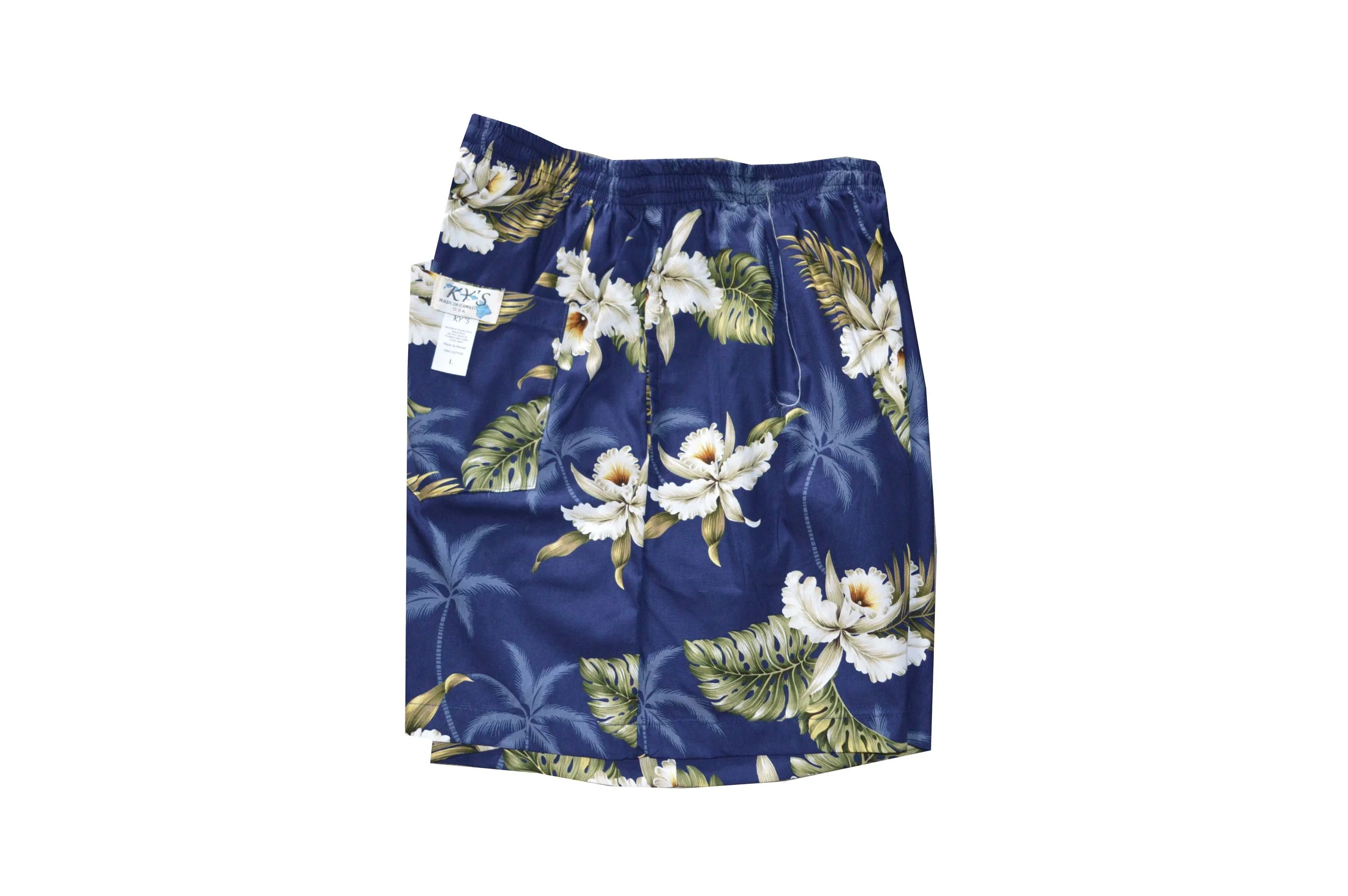 SH-413NB -Walking Shorts Men Hawaiian Print