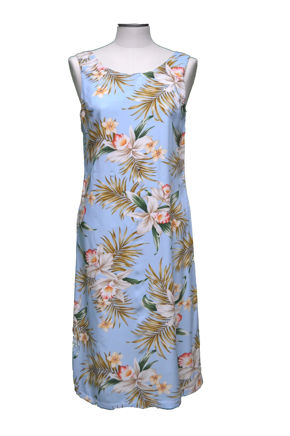 a loose hawaiian dress Classic Orchid White Hawaiian Loose Dress — kyifi.com