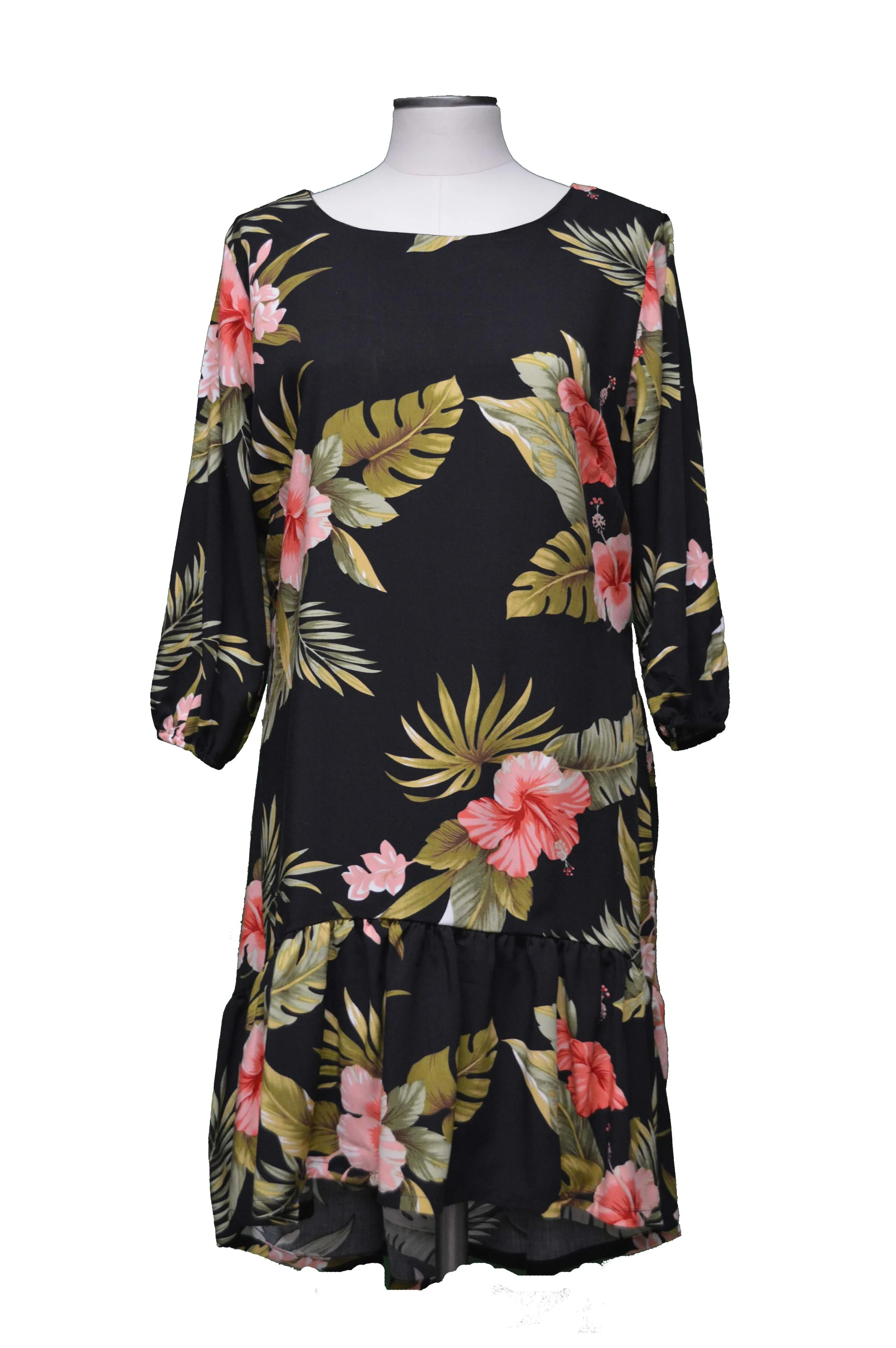 Plus size Unique Hawaiian Dresses Hawaiian Tropical dress made in