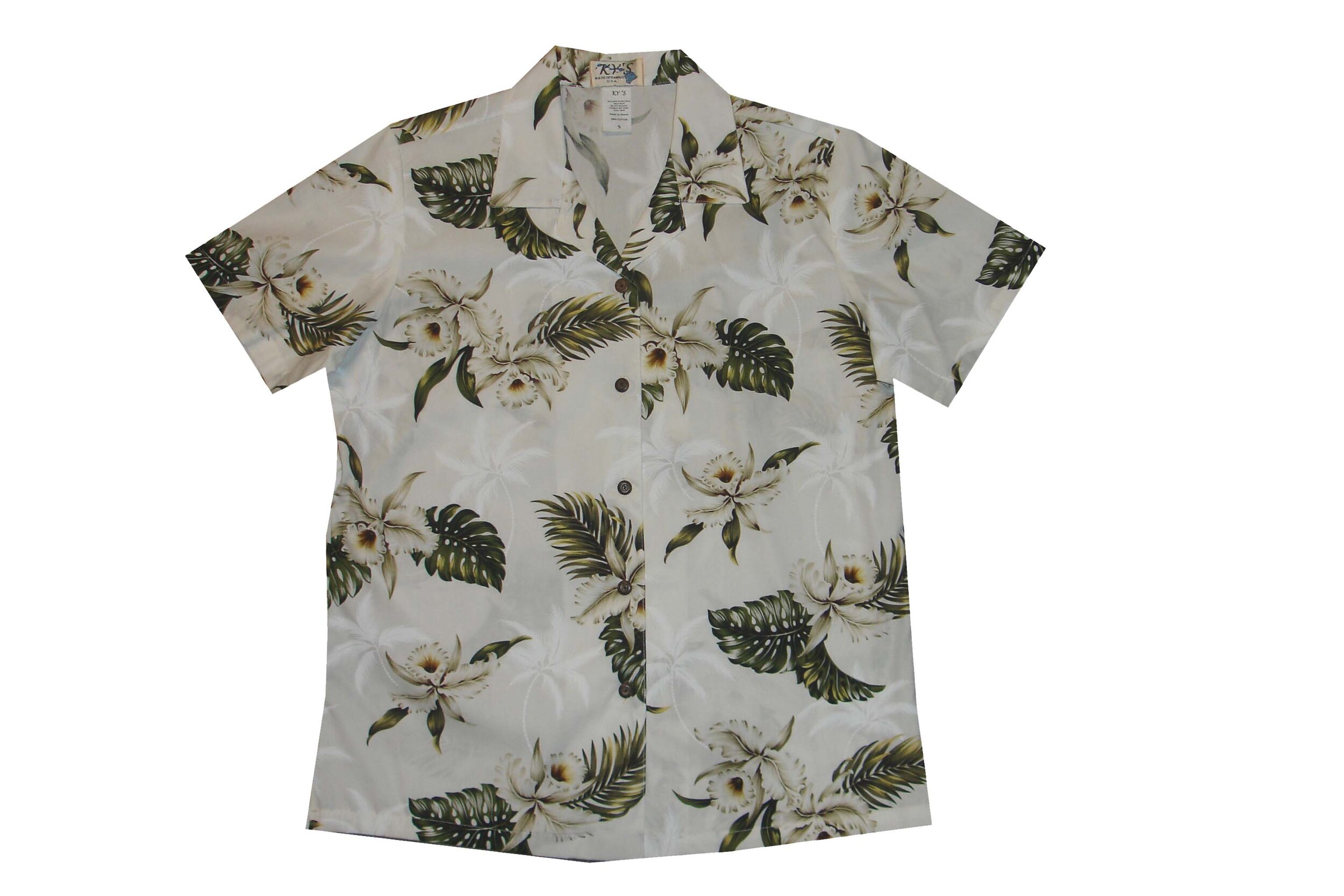 Ladies Cotton Camp Aloha Shirt Classic Orchid — kyifi.com