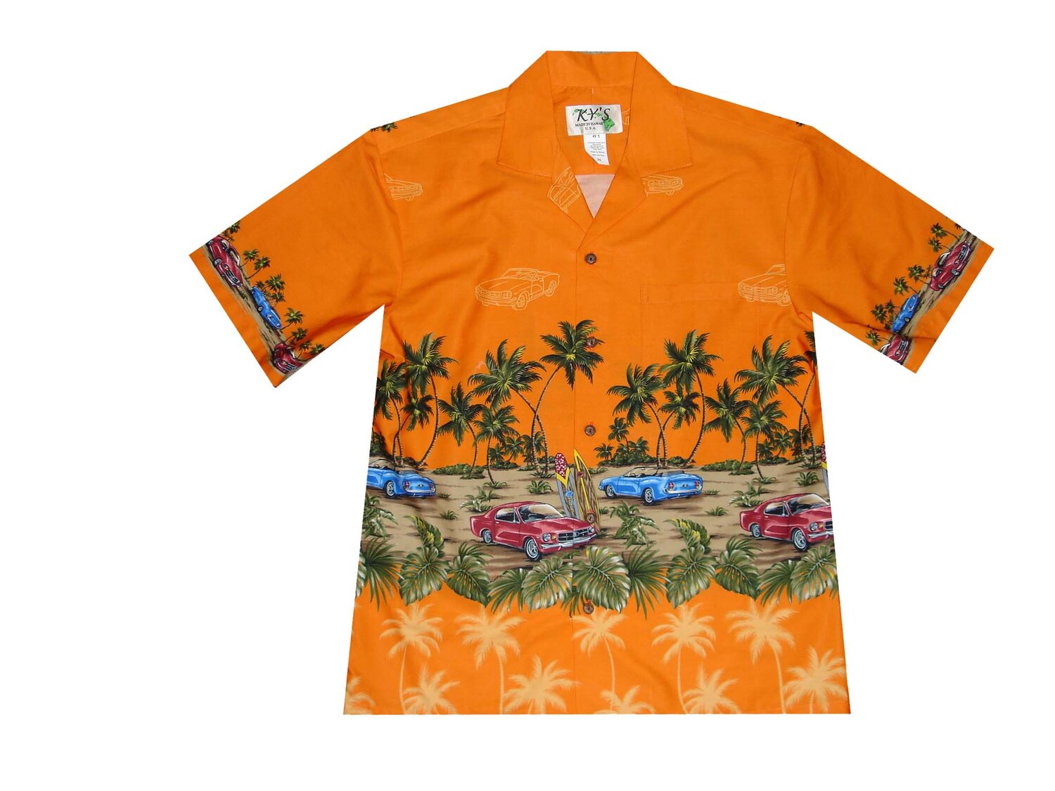 Big and Tall Classic Woody Hawaiian Aloha Shirt 