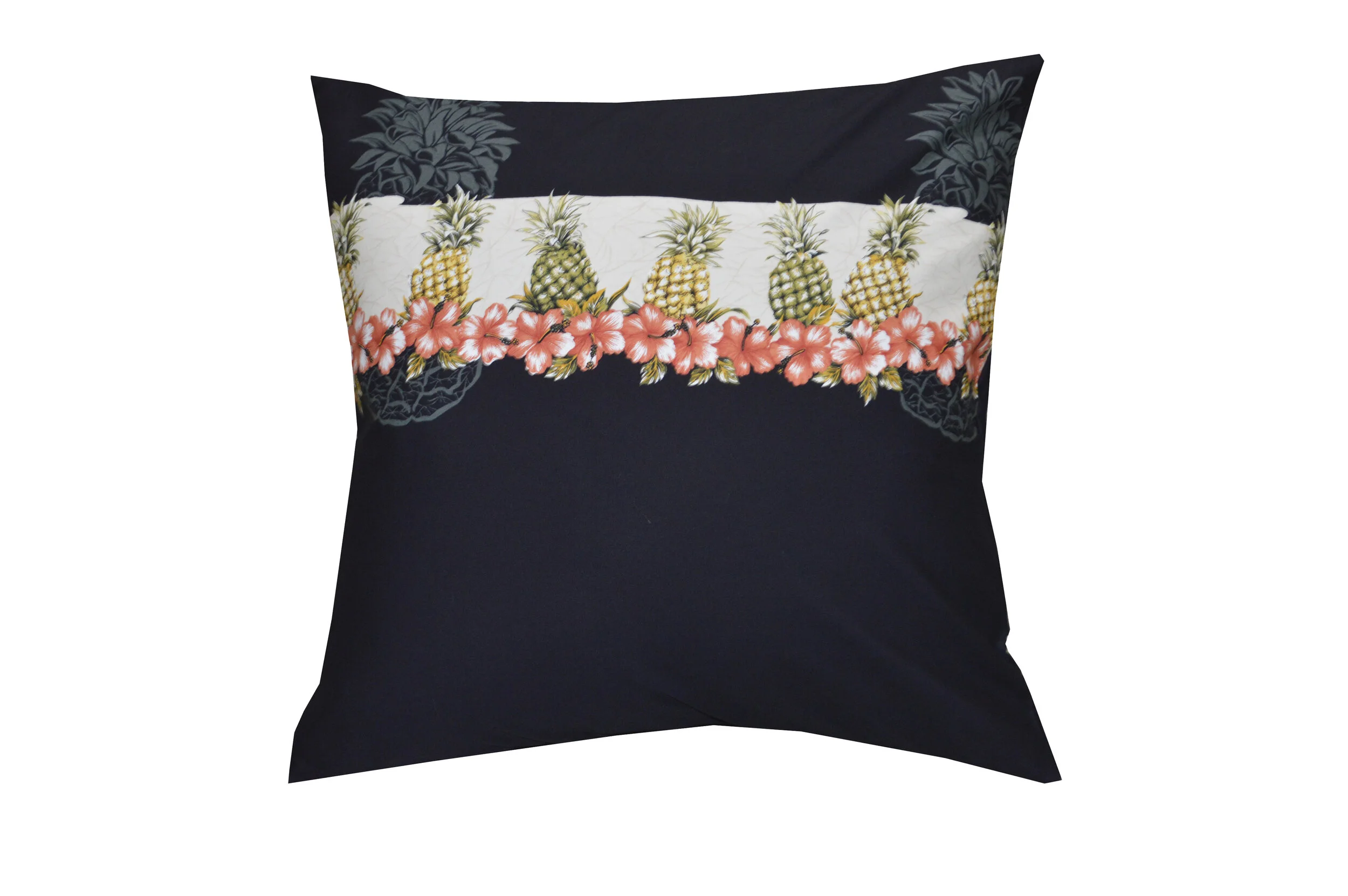 PL520B- Pineapple Black Pillow Case