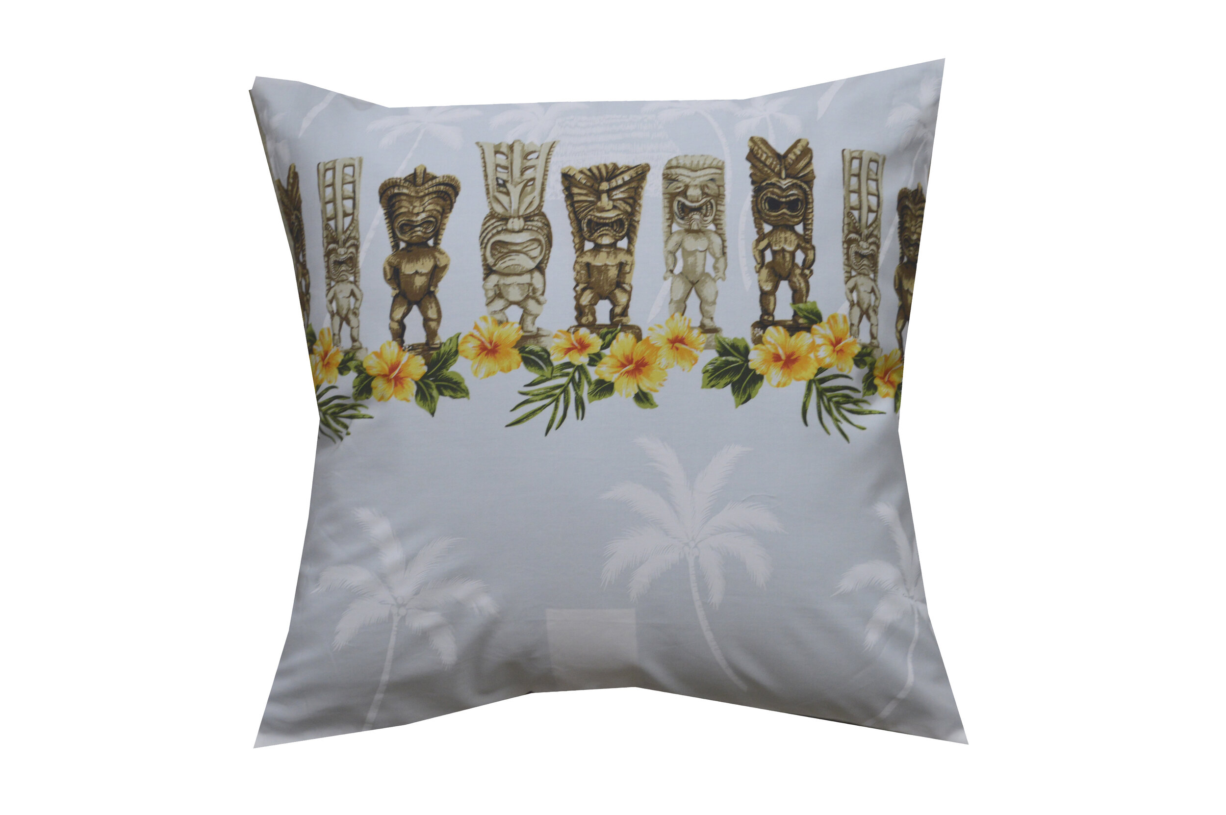 PL451W-Tiki White Pillow Case
