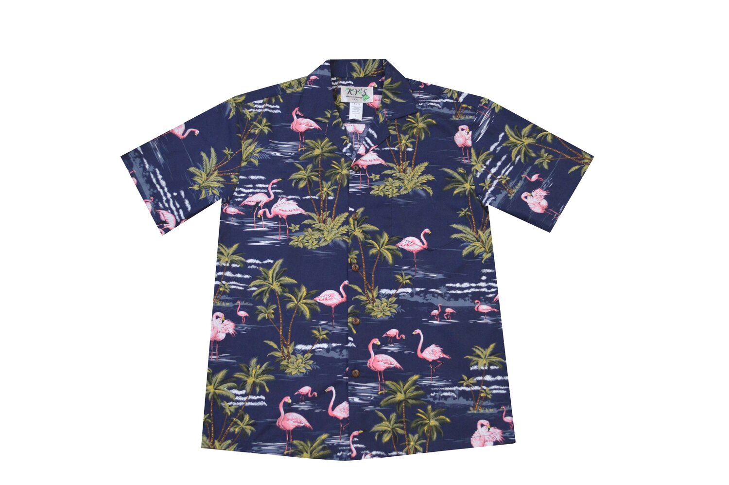 Tropical Palm Black Silk Men's Hawaiian Aloha Shirt — kyifi.com