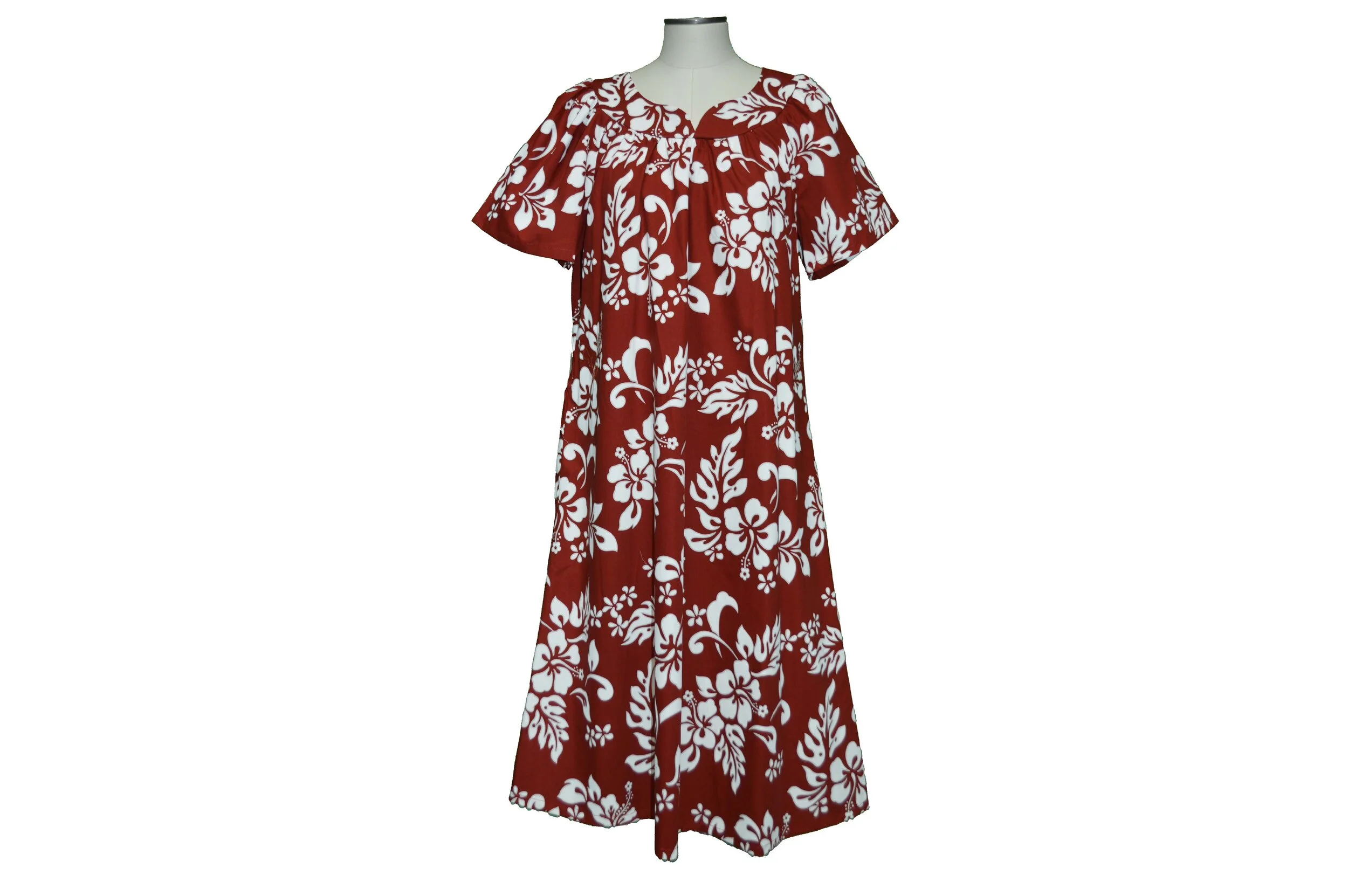 Aloha Outlet - Navy Cotton Hawaiian Short Muumuu Barbados