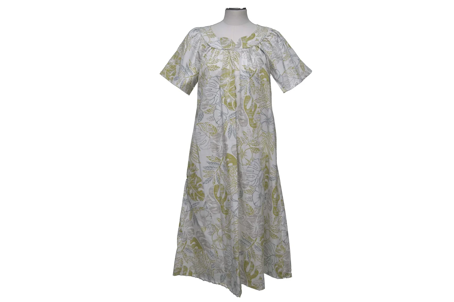 Vintage Monstera Cotton Hawaiian Muumuu Dress Plus Size  Kyifi.com