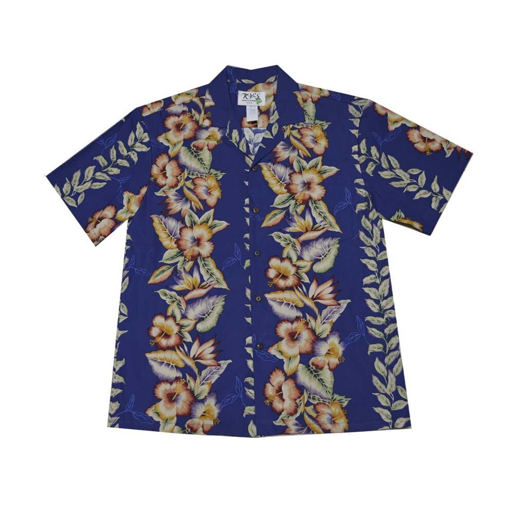 Tropical Palm Black Silk Men's Hawaiian Aloha Shirt — kyifi.com