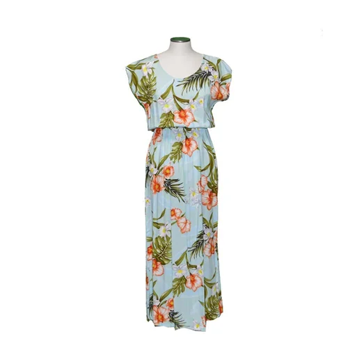 short sleeve hawaiian dress Short Sleeves A-Line Pullover Hawaiian Dress Legend of Taro