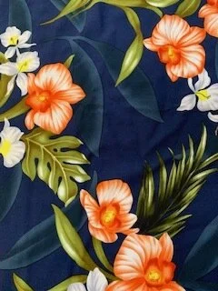 F-829 - Akupu Orchid Exclusive Design Hawaiian Fabric 100% Rayon Poplin