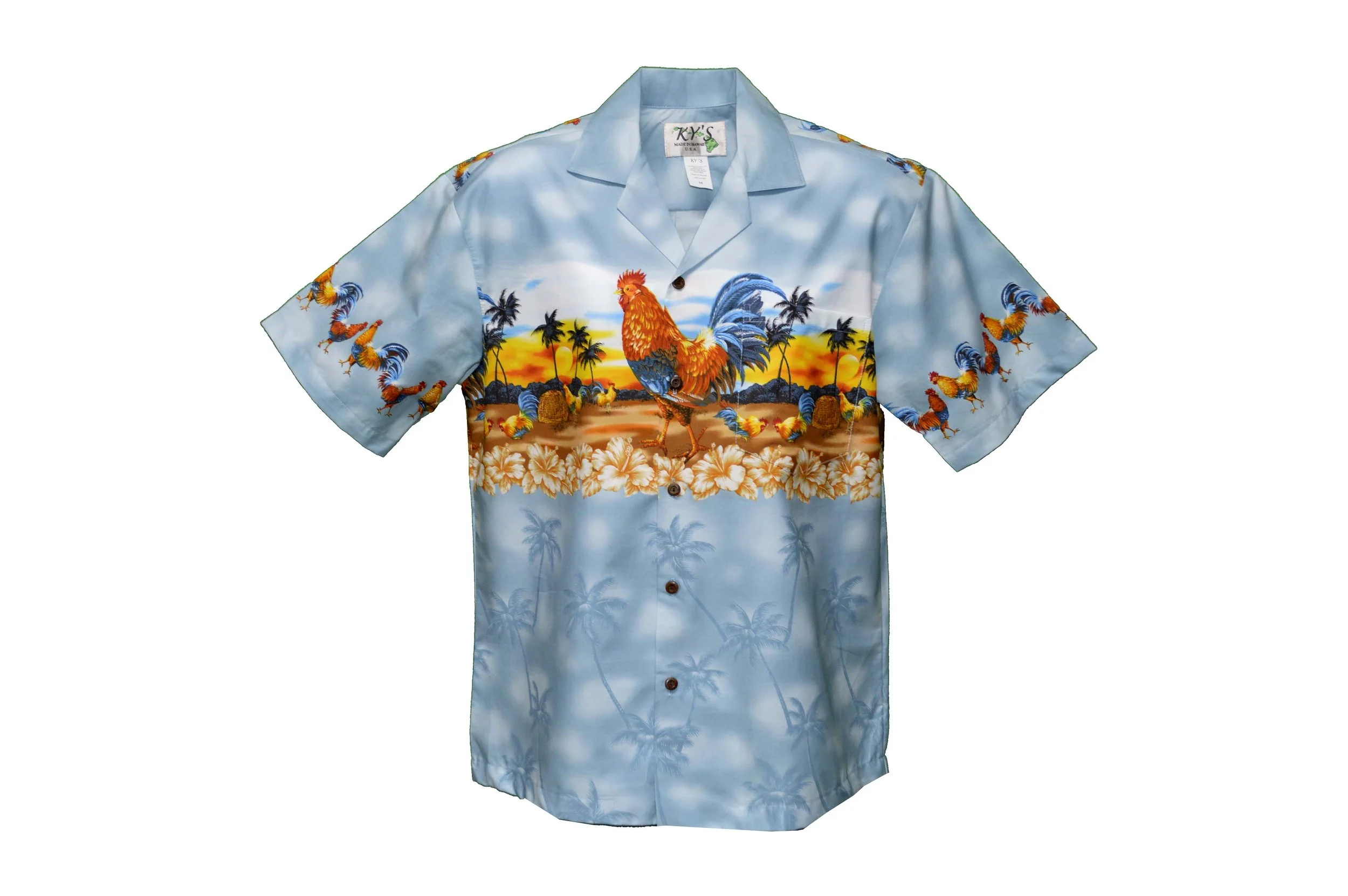AL-540BL - Hawaii Rooster Aloha Shirt