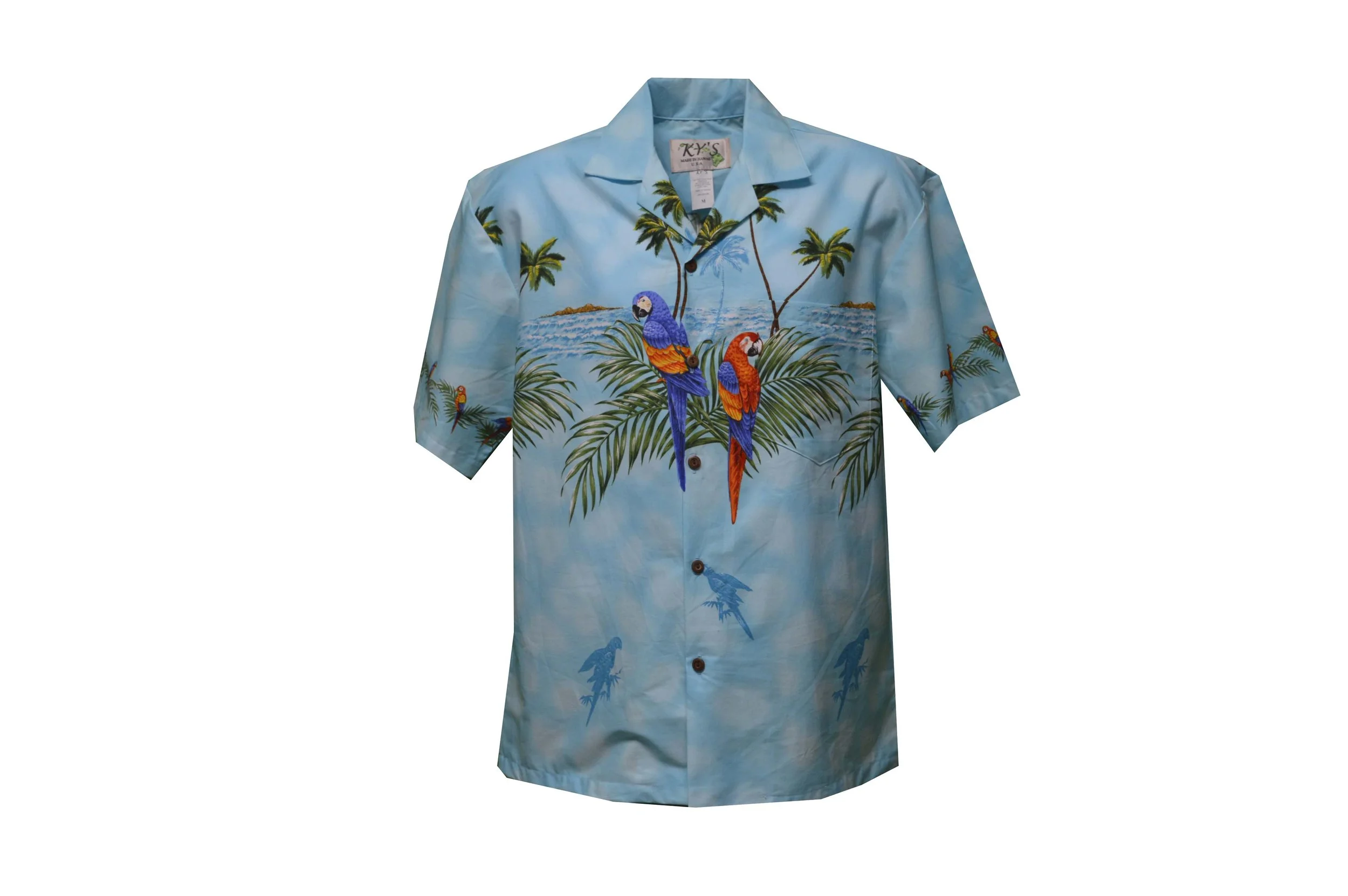 AL-453AQ -  Parrot Island Aloha Shirt