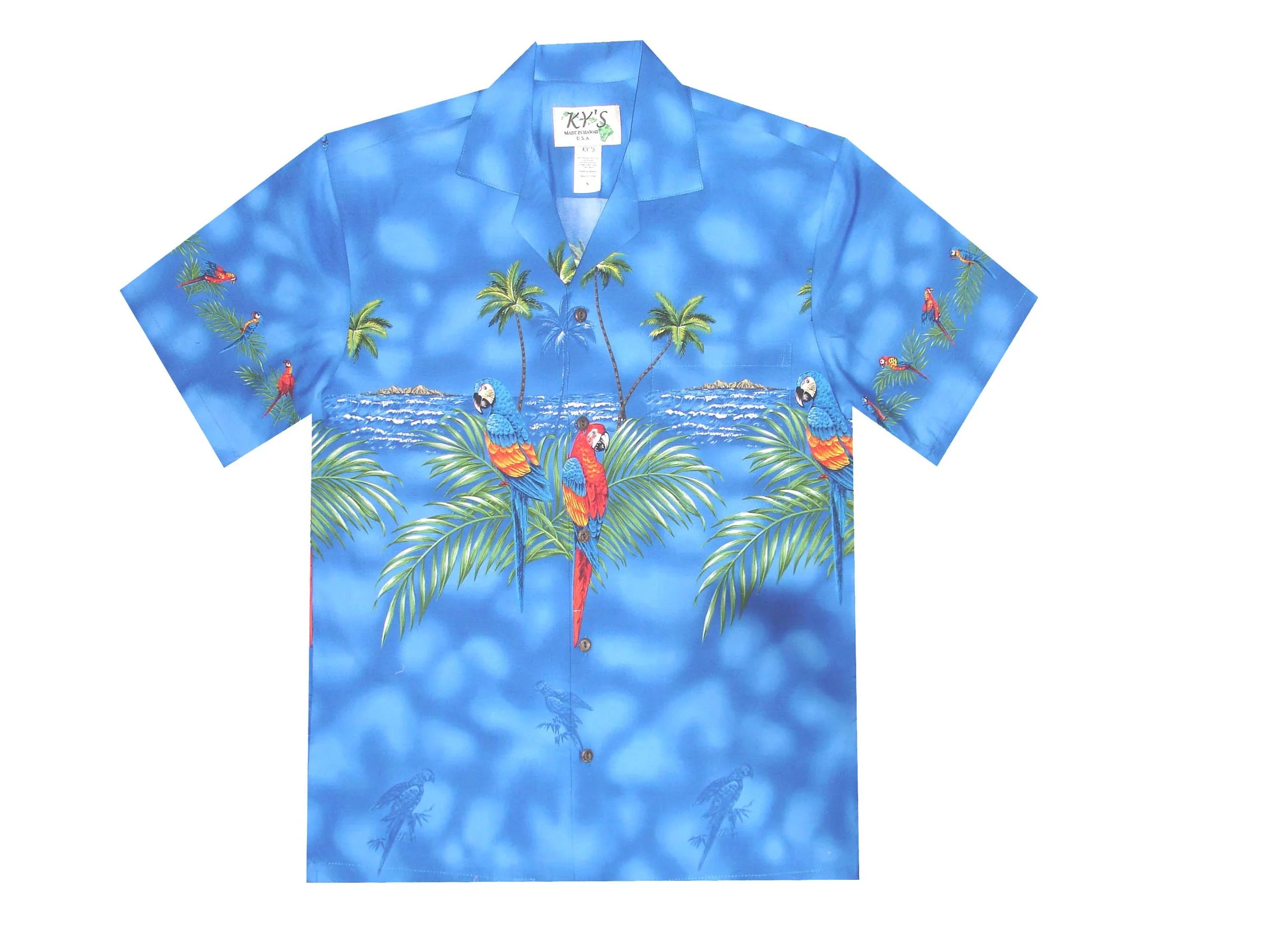 Tribal Island Cotton Men's Aloha Shirt