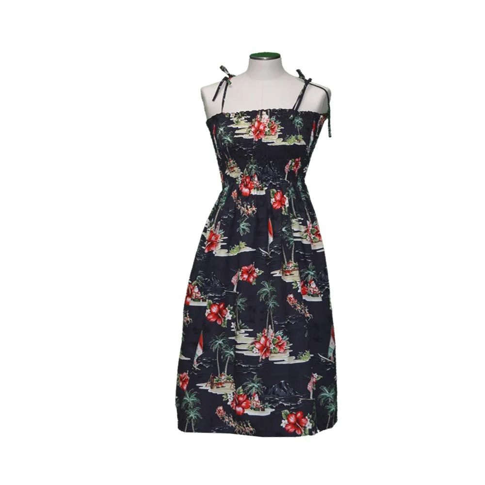 16D-537R-Christmas Hawaiian Tube Dress  kyifi.com