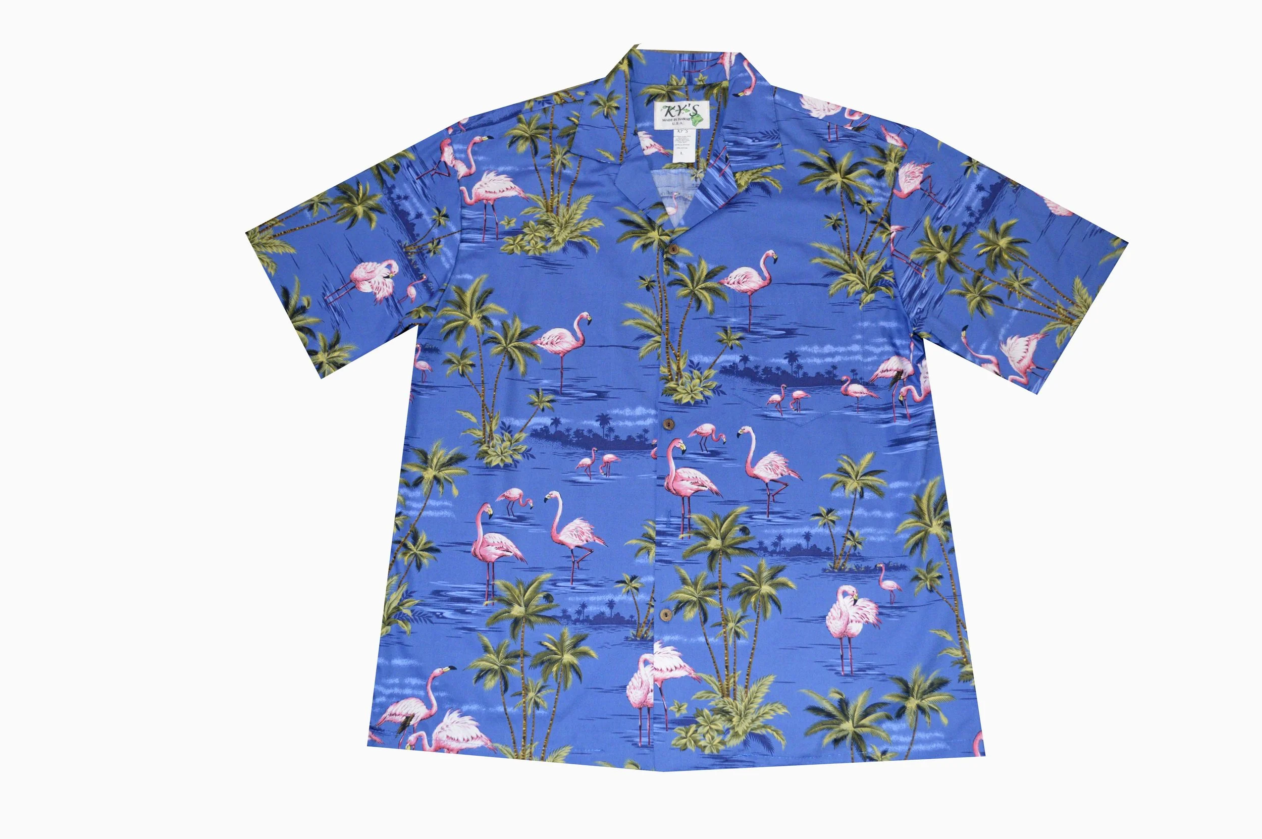 AL-406RB- Pink Flamingo Island Aloha Shirts