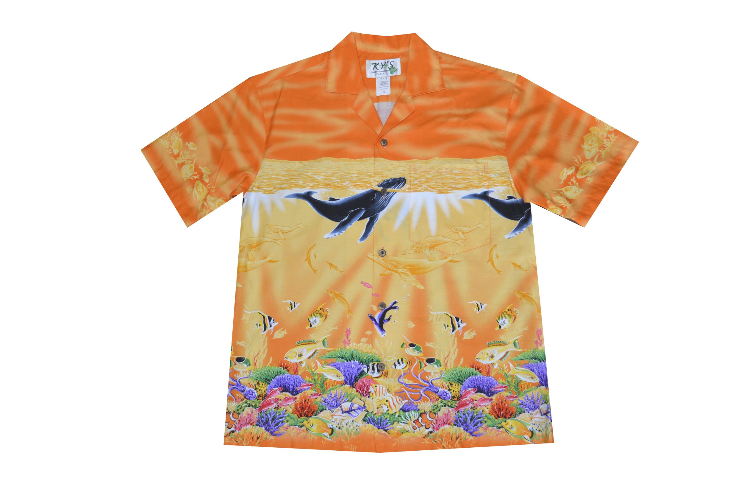 AL -55OR Hawaii Whale Orange