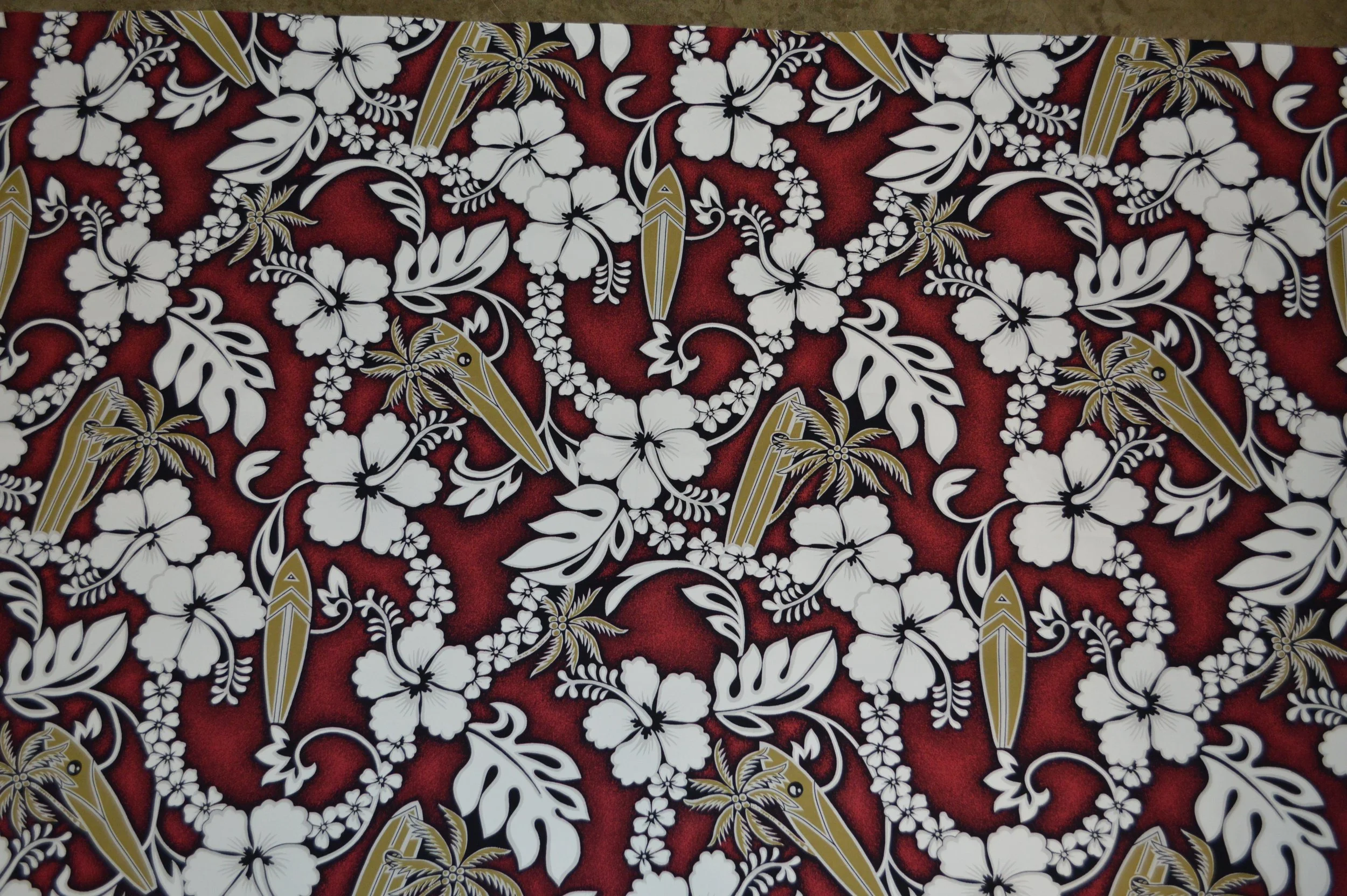 Hawaii Fabric Lei Hibiscus Print -300