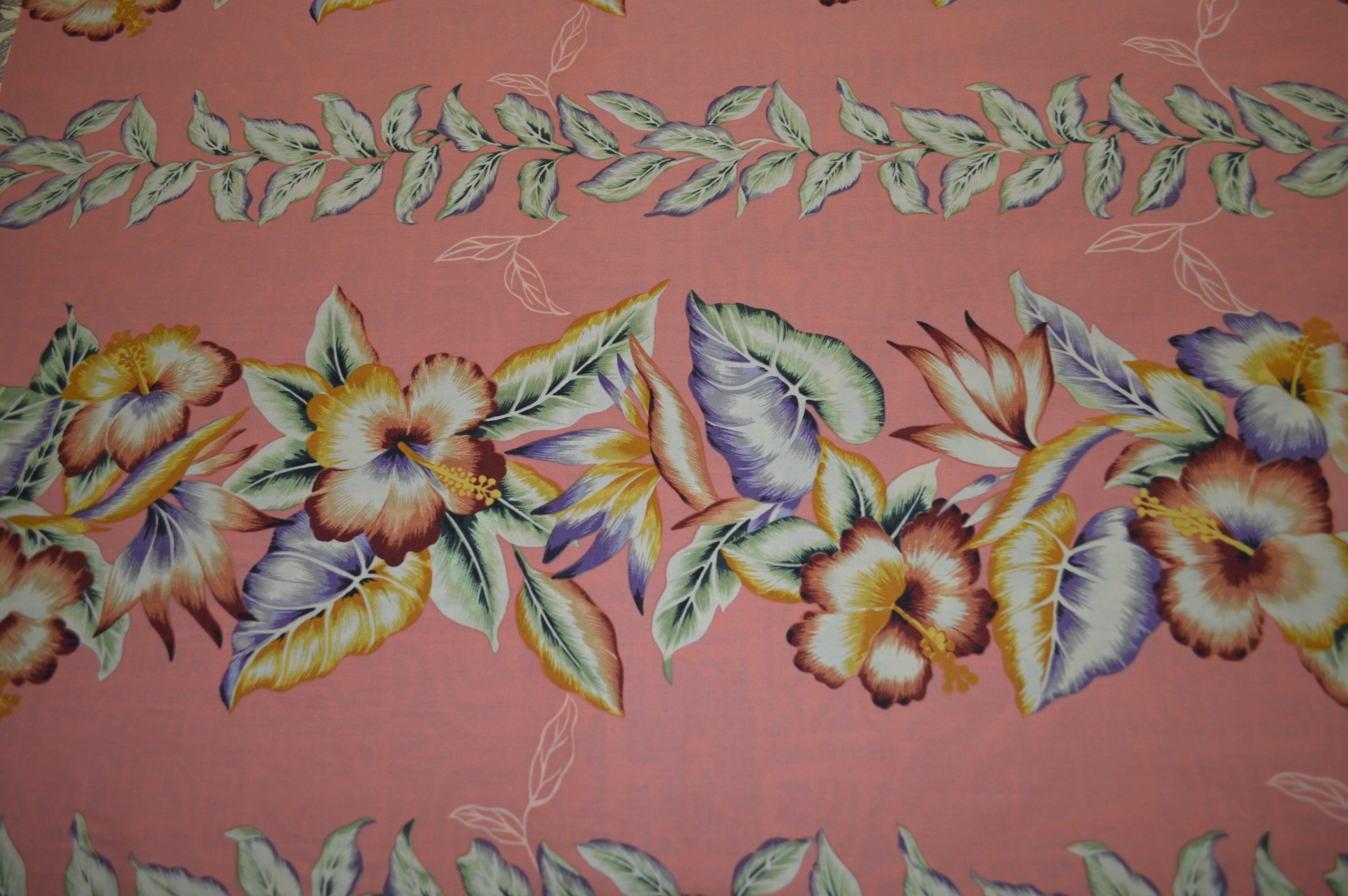 Hawaii Fabric Vintage Anthurium Print - F535