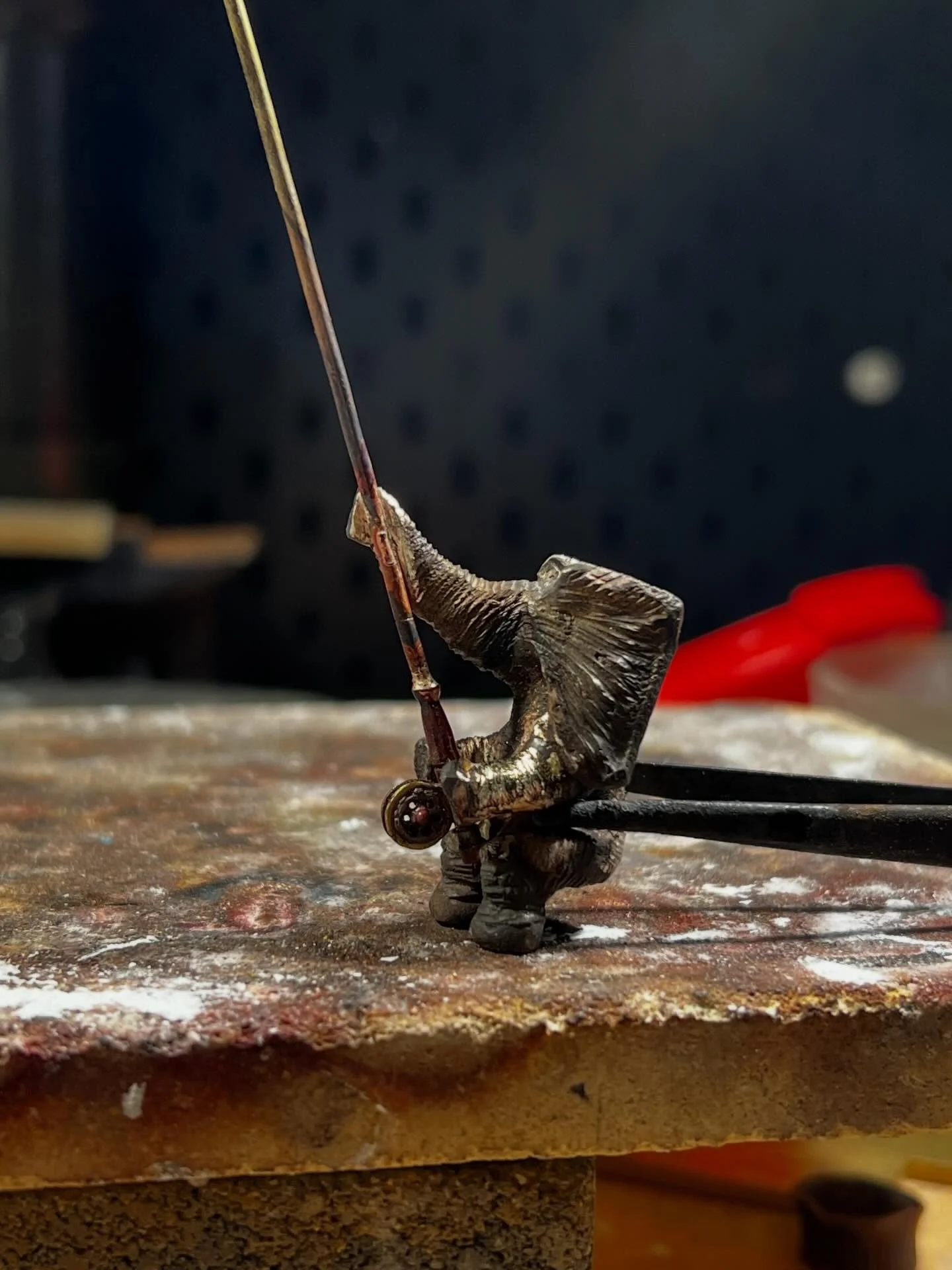 It has been over a year since I last went fly fishing, back in Oregon. It may be the only thing still boxed from the move. Hopefully I will be back on the water once these pieces are complete for Winter Park. 

Needs more work but a nicely fabricated