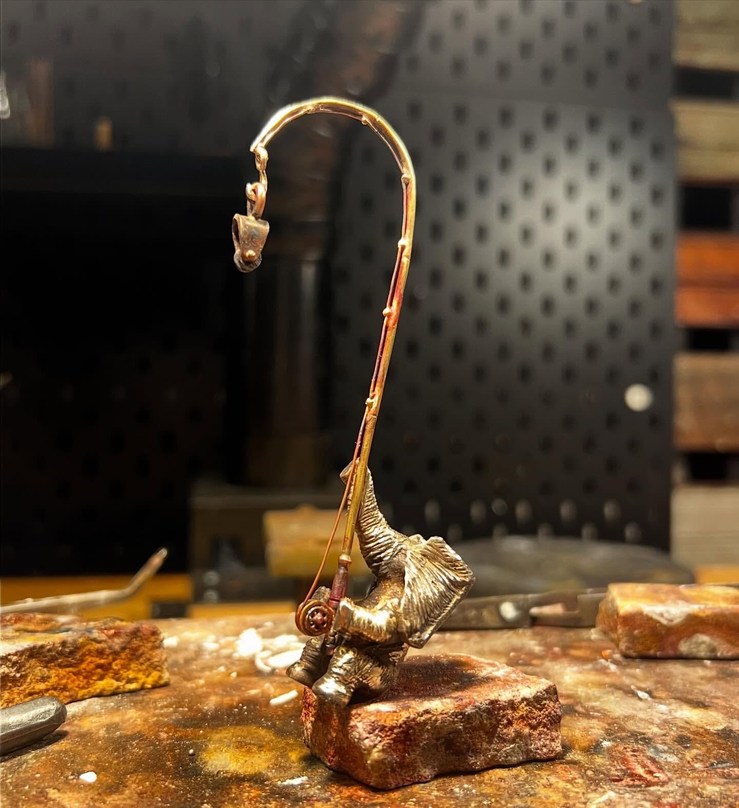 Included guides, tippet, hook, rod, reel, everything except the fish because it&rsquo;s not a fishing piece. It is just a small detail and did not need to be so complicated but it helps keep me motivated.