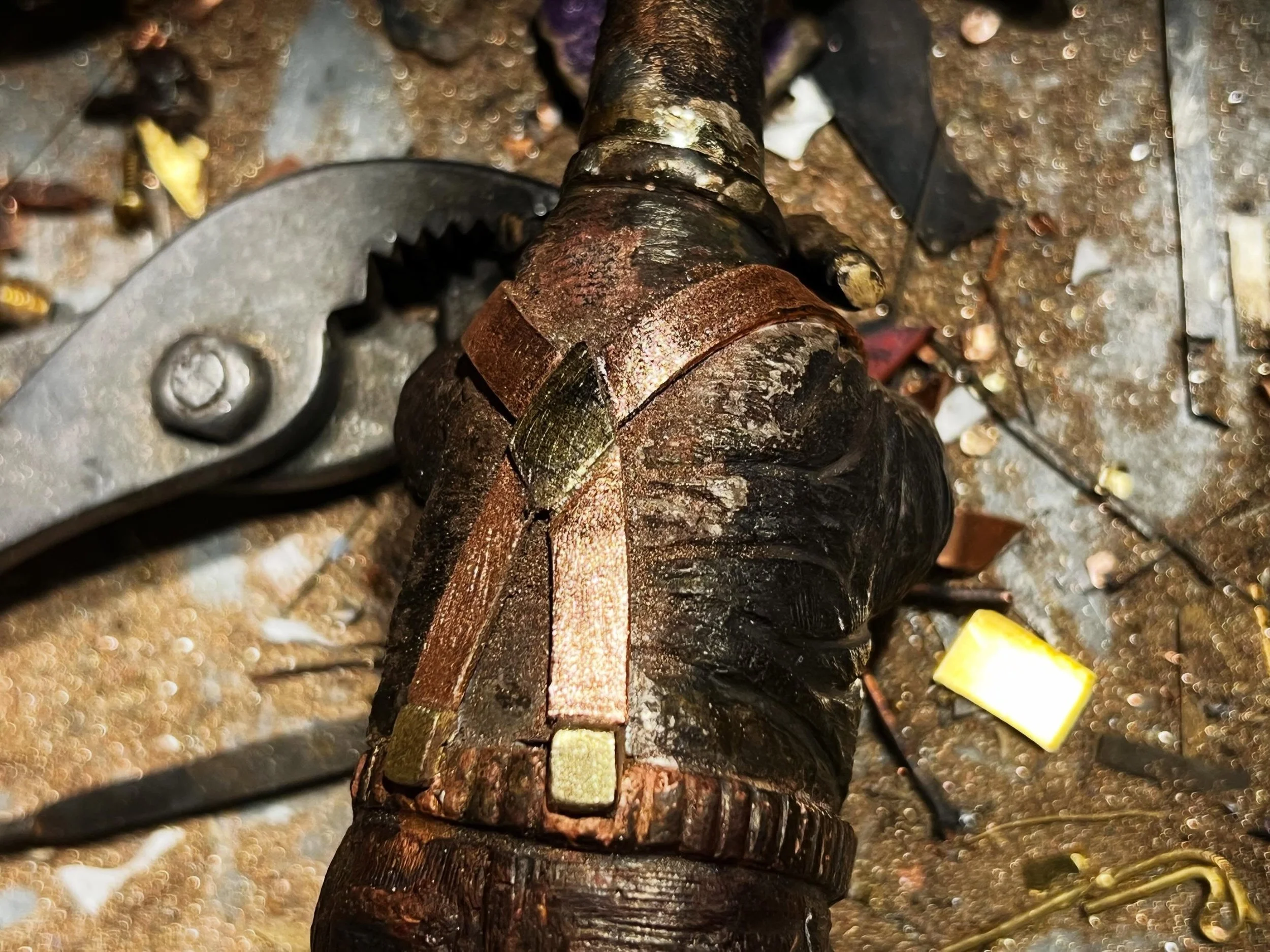 Suspenders..

Getting that natural color variation through the use of different metals, rather than patina, is tricky. People often think my work is glued together, but it&rsquo;s all soldered with a torch, using mostly silver solder.