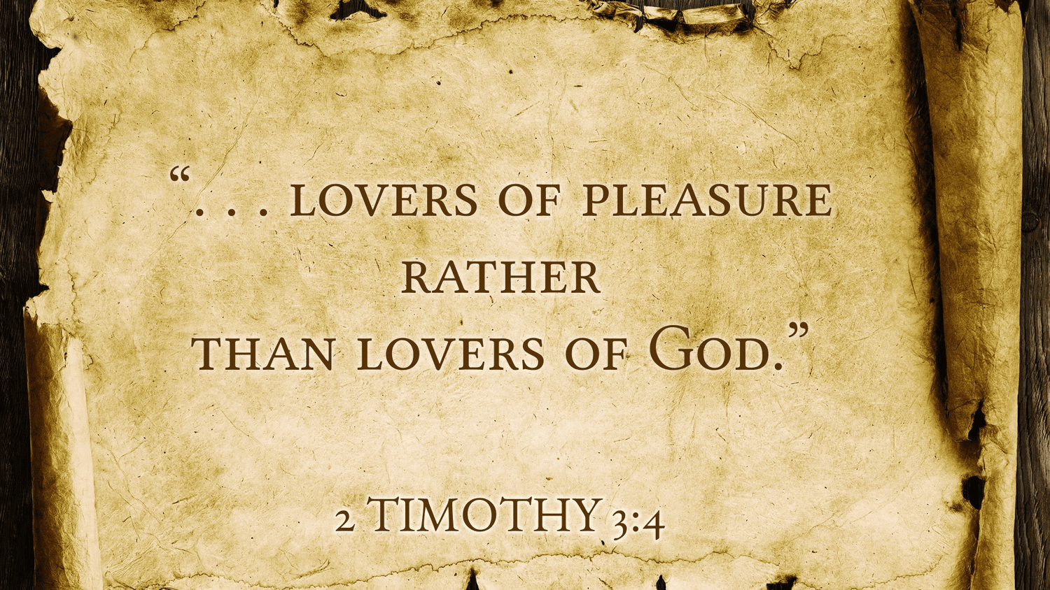 Are You A Lover Of Pleasure Or A Lover Of God? — Driven Nails